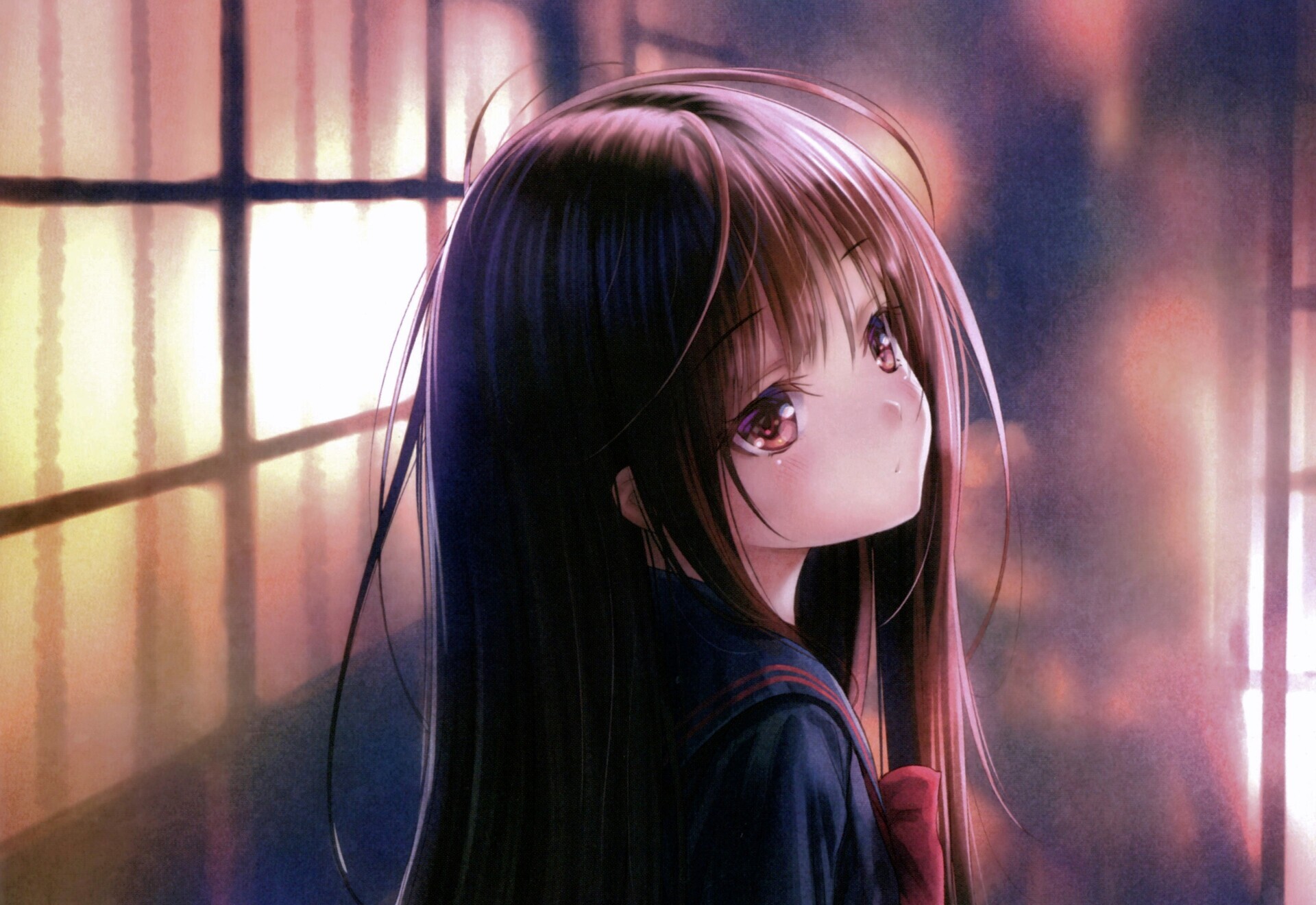Download mobile wallpaper Anime, Girl, Brown Hair for free.