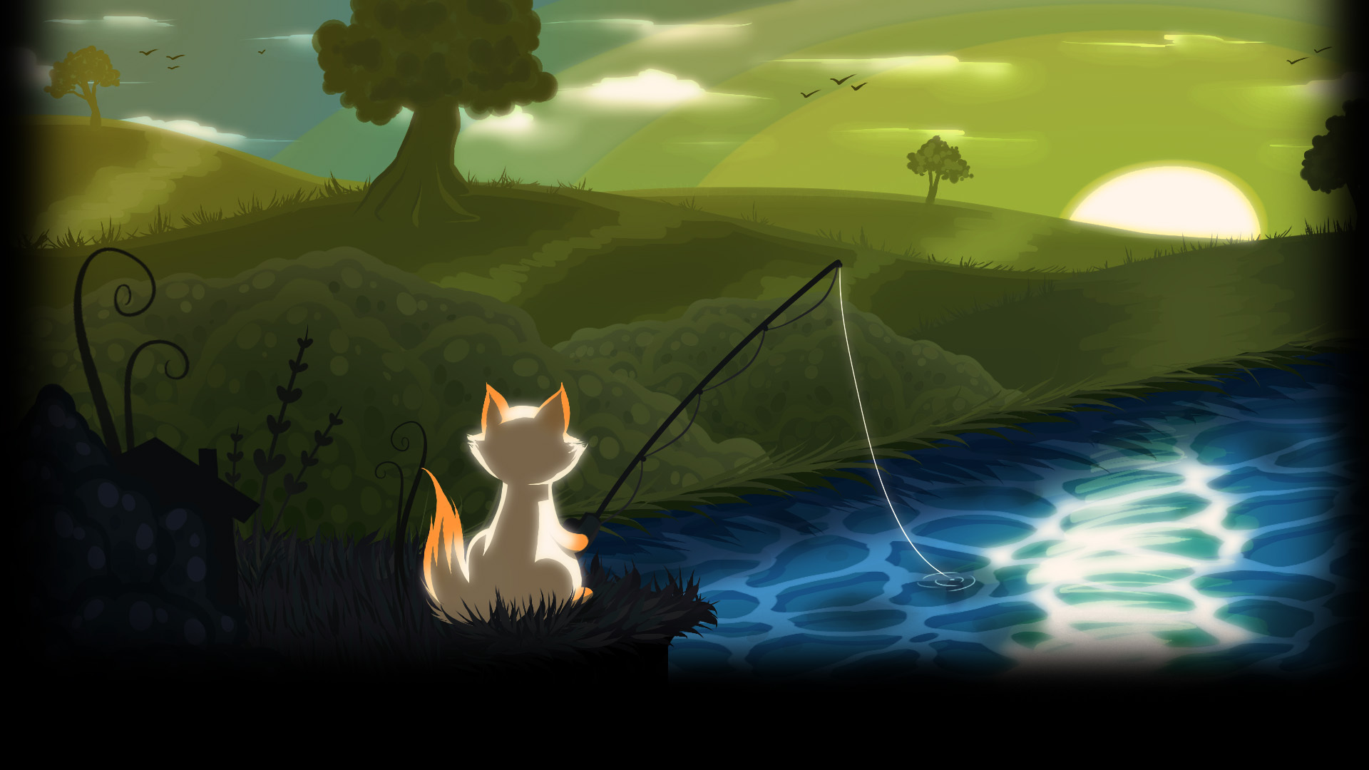 Download mobile wallpaper Video Game, Cat Goes Fishing for free.