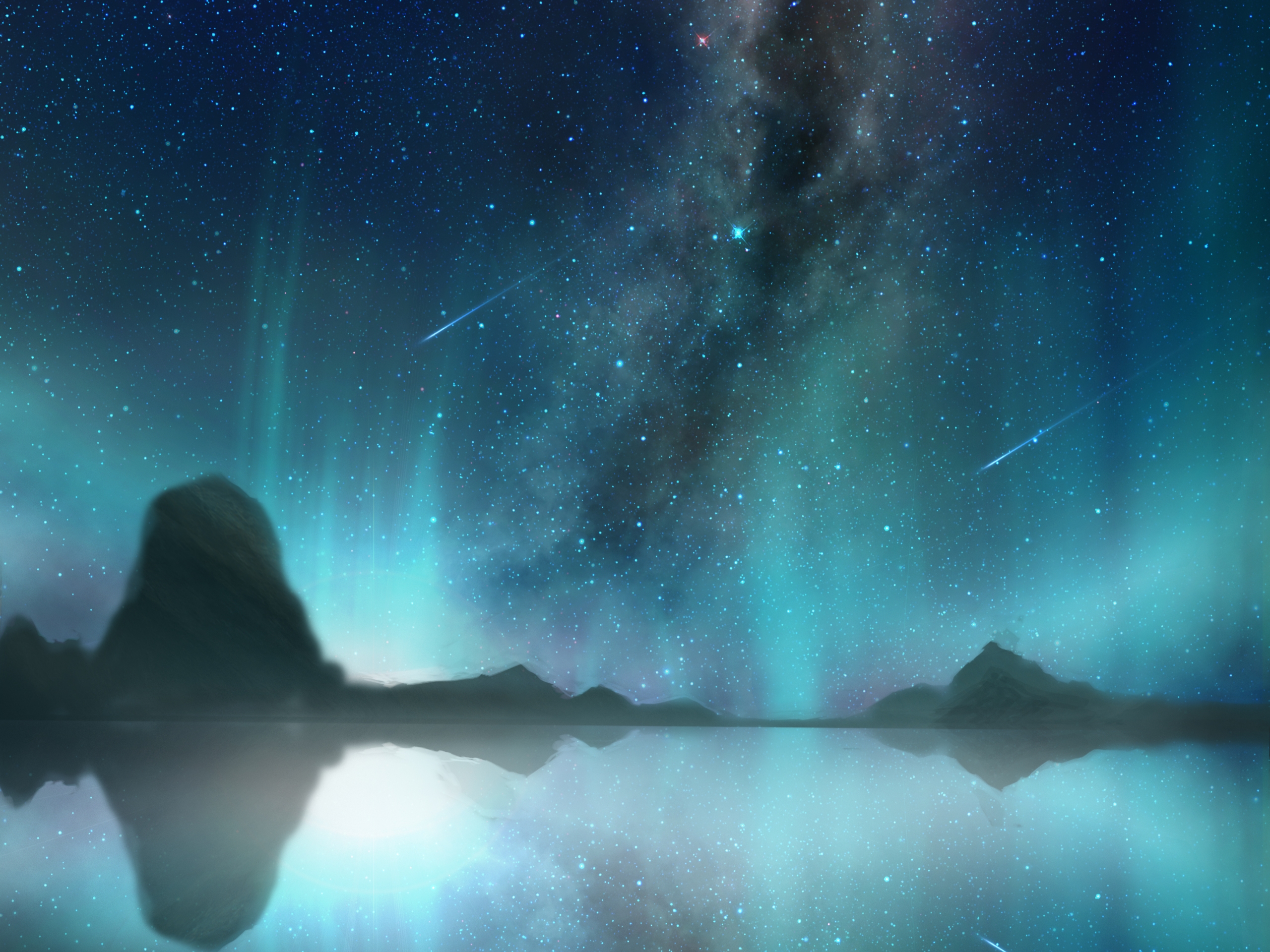 Download mobile wallpaper Nature, Starry Sky, Artistic for free.