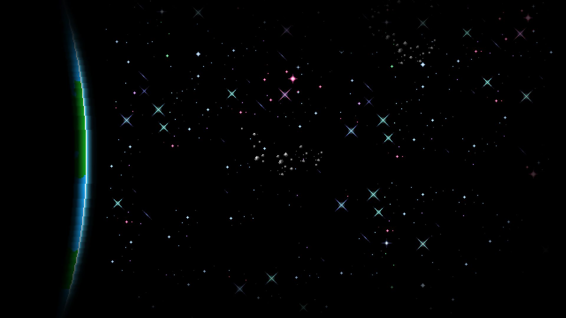 Free download wallpaper Stars, Space, Artistic, Pixel Art on your PC desktop