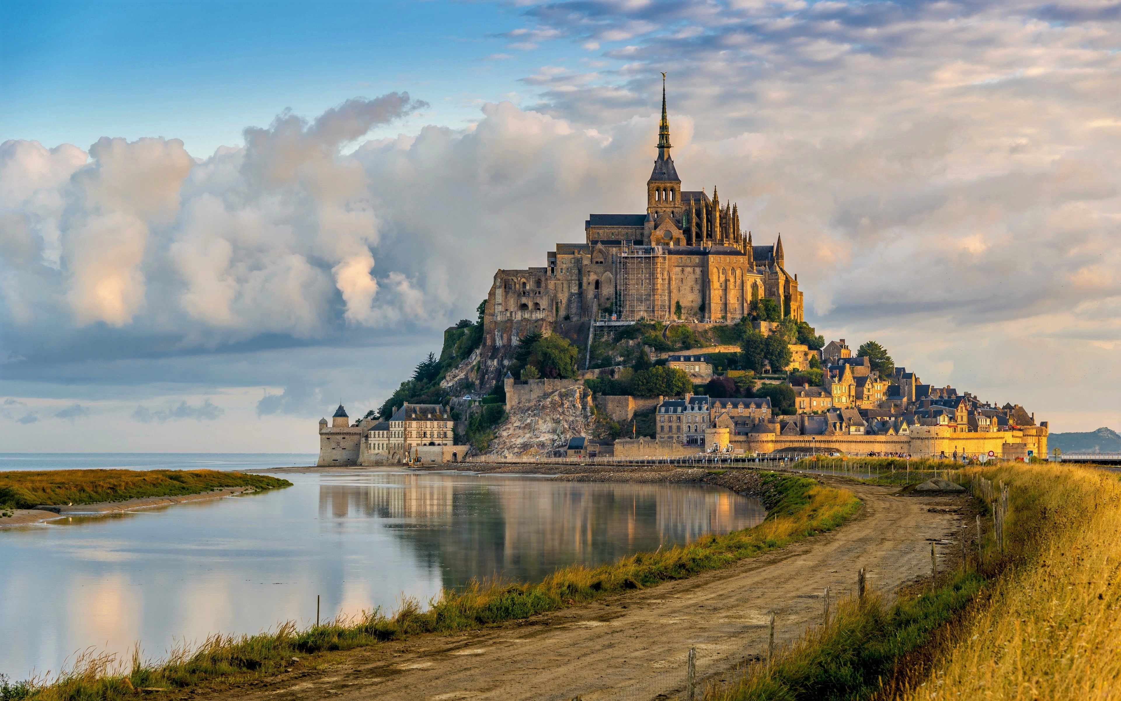 Laden Sie Mont Saint Michel HD-Desktop-Hintergründe herunter