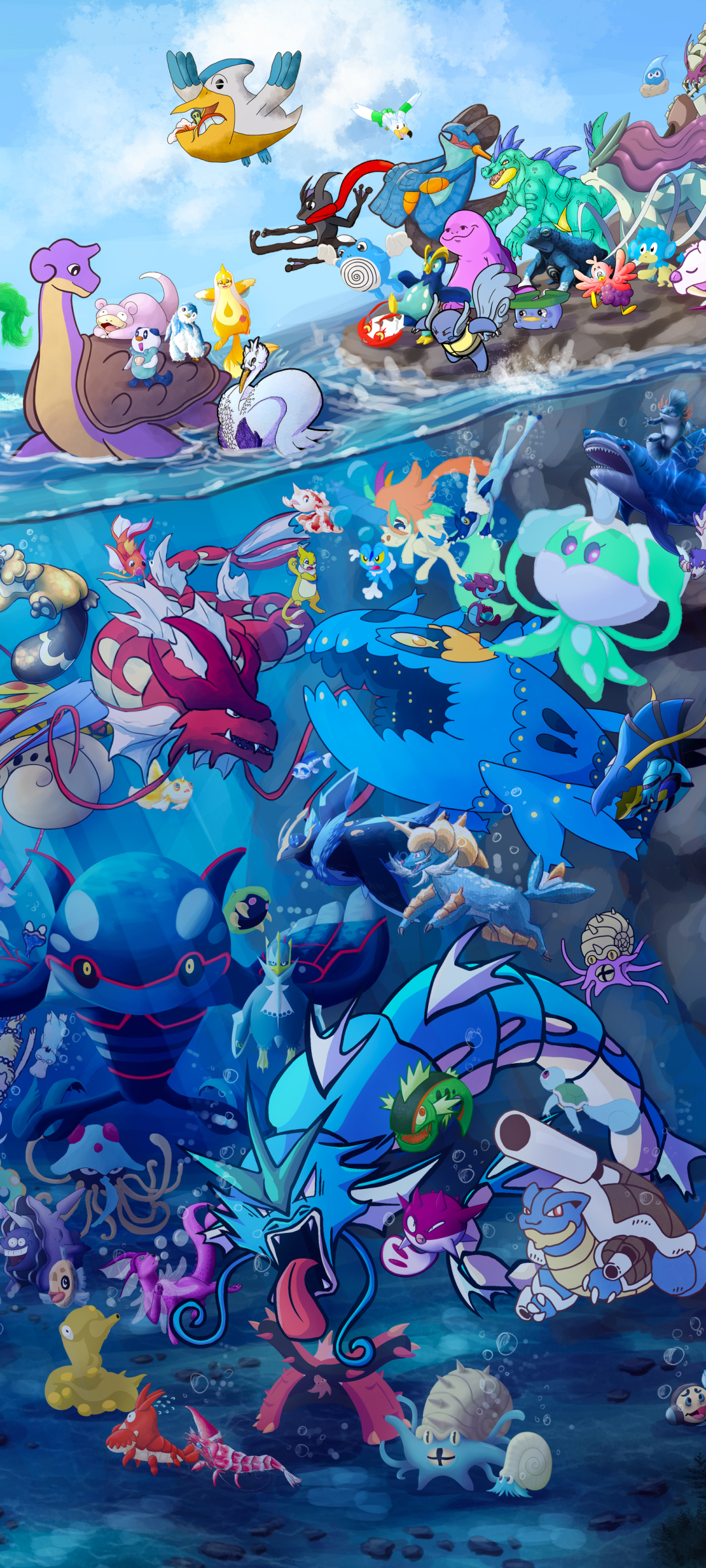 Handy-Wallpaper Pokémon, Animes, Wasser Pokémon kostenlos herunterladen.