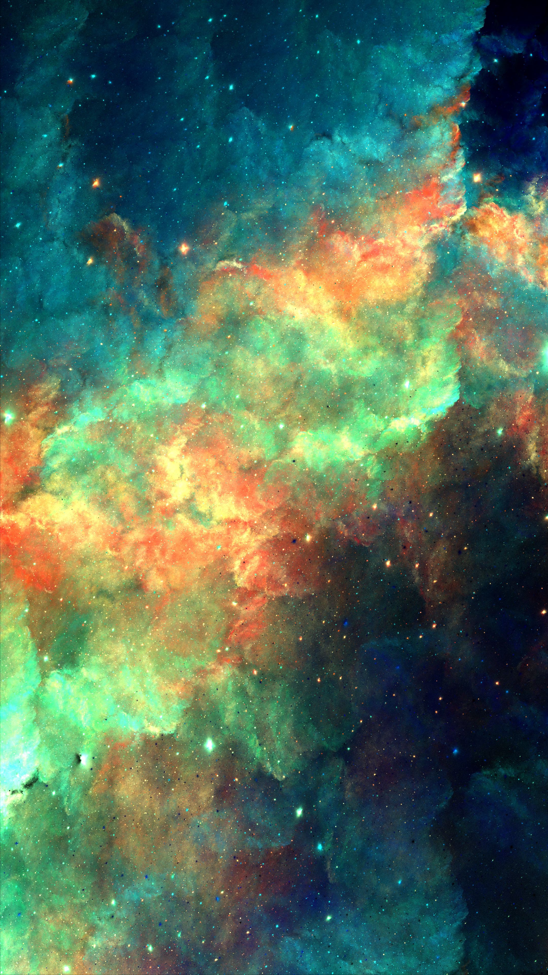 nebula, sparks, multicolored, abstract, motley, cloud