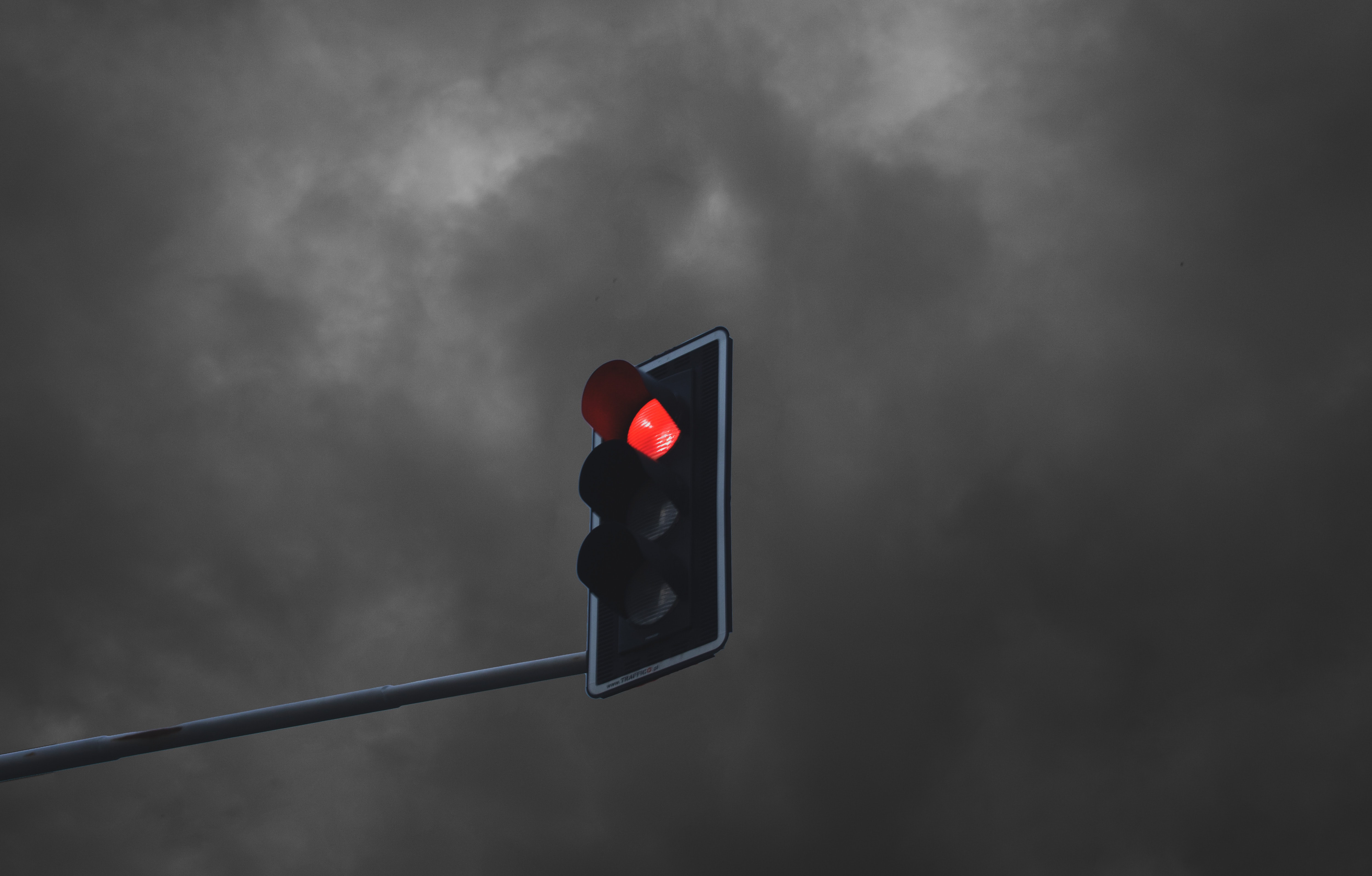 minimalism, traffic light, red, shine, light Free Stock Photo
