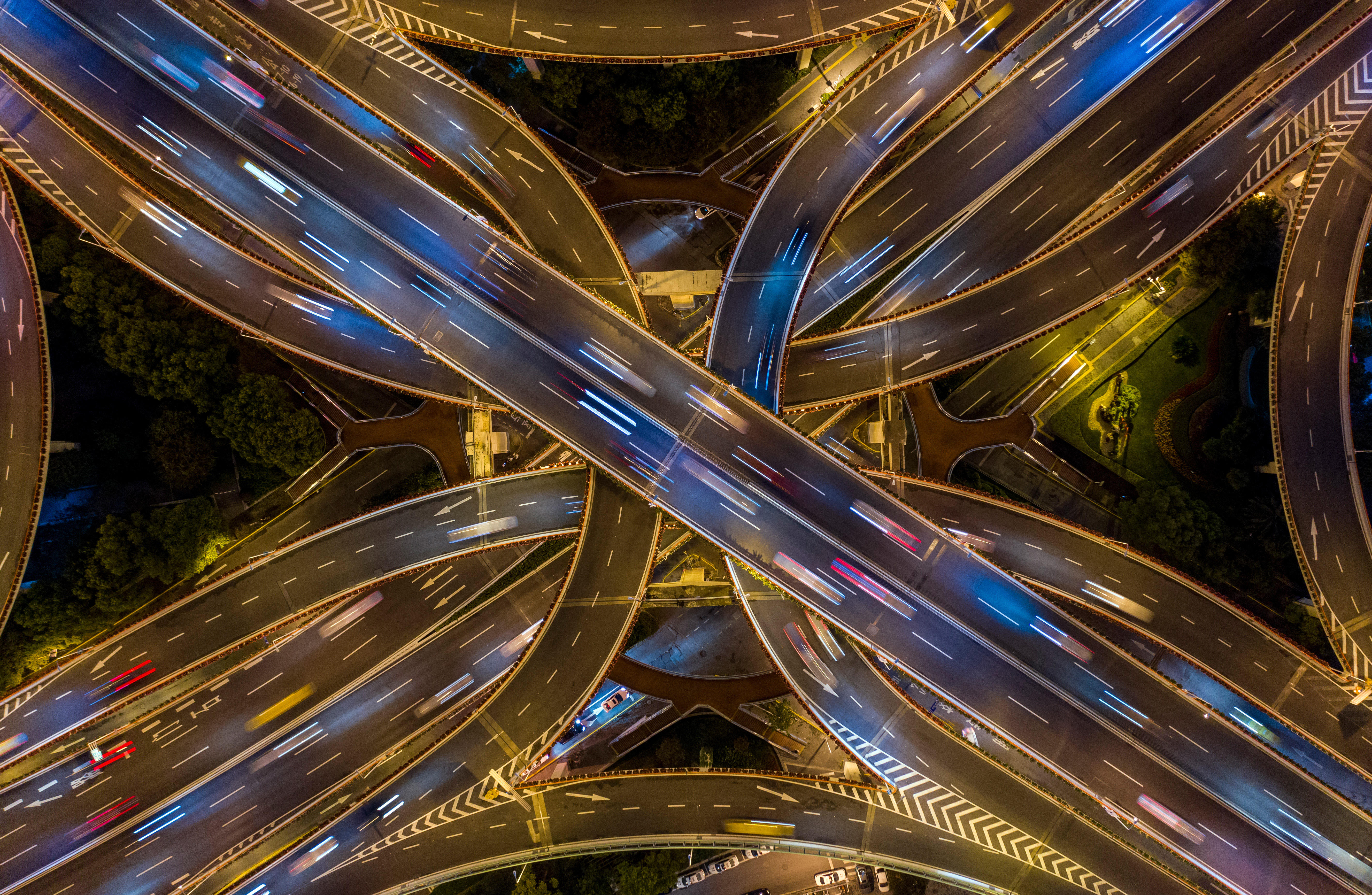 Free download wallpaper Road, China, Shanghai, Highway, Aerial, Man Made on your PC desktop