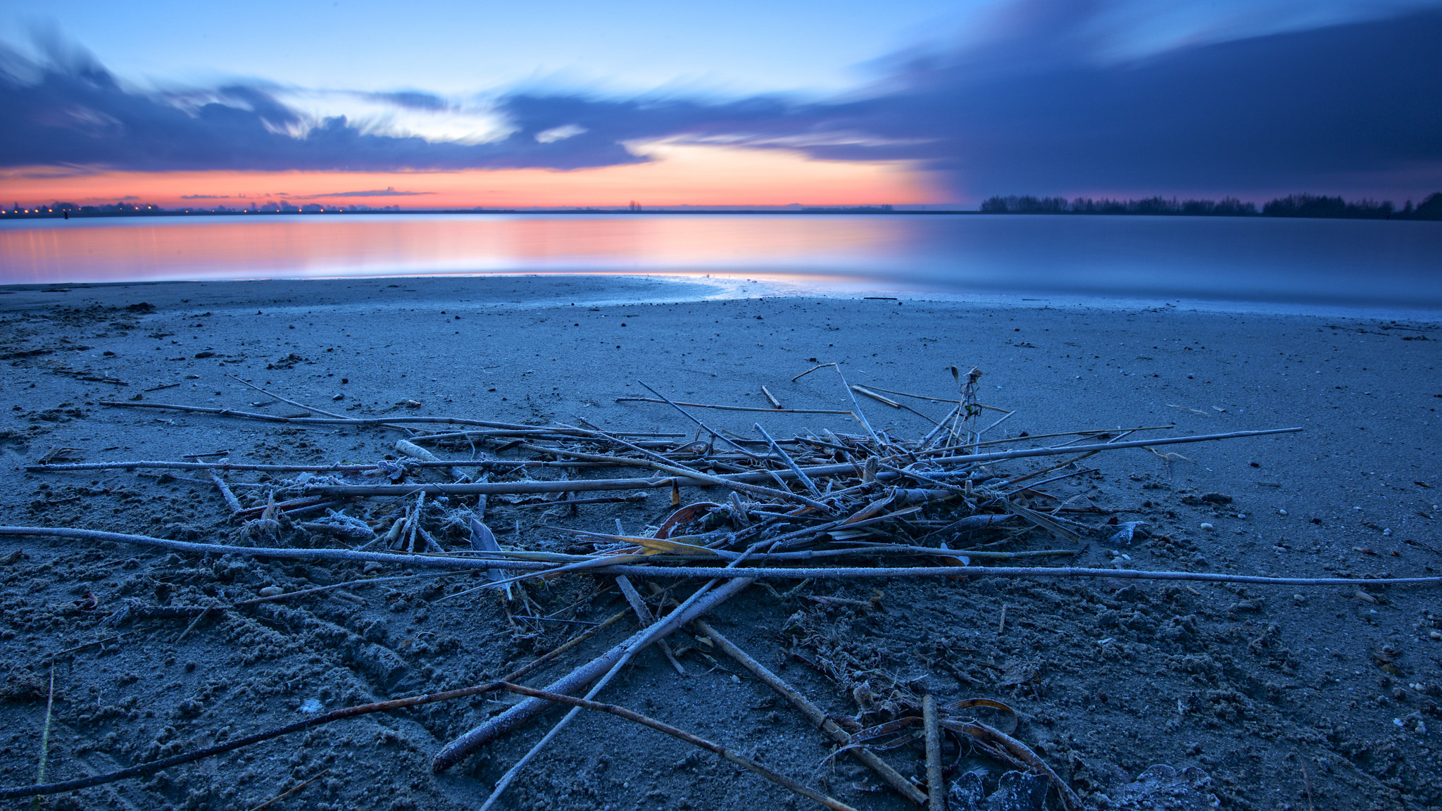 Download mobile wallpaper Nature, Beach, Sand, Horizon, Lake, Earth for free.