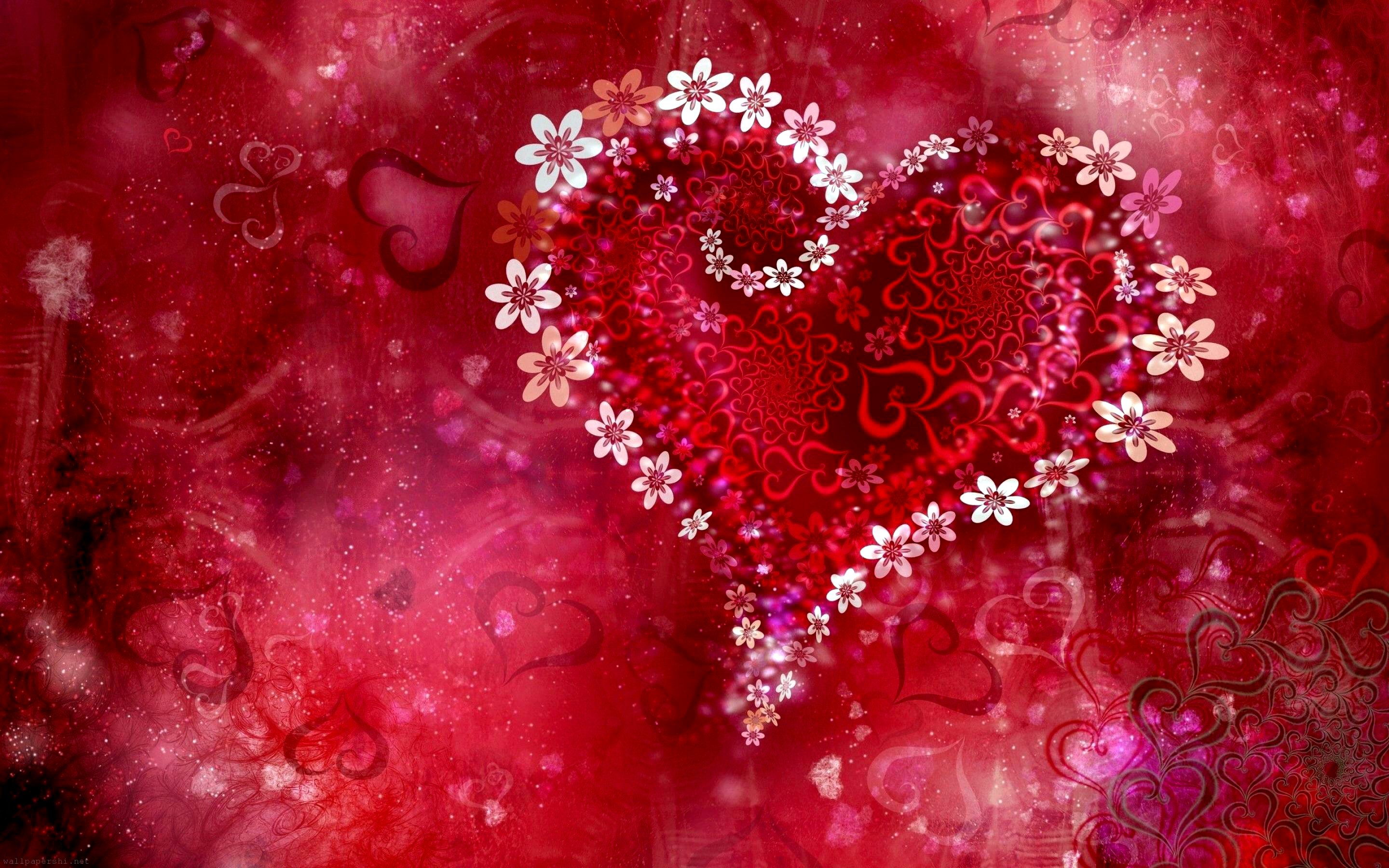 Скачать обои бесплатно Любовь, Красный, Сердце, Художественные картинка на рабочий стол ПК