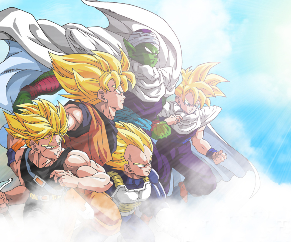 Download mobile wallpaper Anime, Dragon Ball Z, Dragon Ball, Goku, Piccolo (Dragon Ball), Gohan (Dragon Ball), Trunks (Dragon Ball), Vegeta (Dragon Ball) for free.