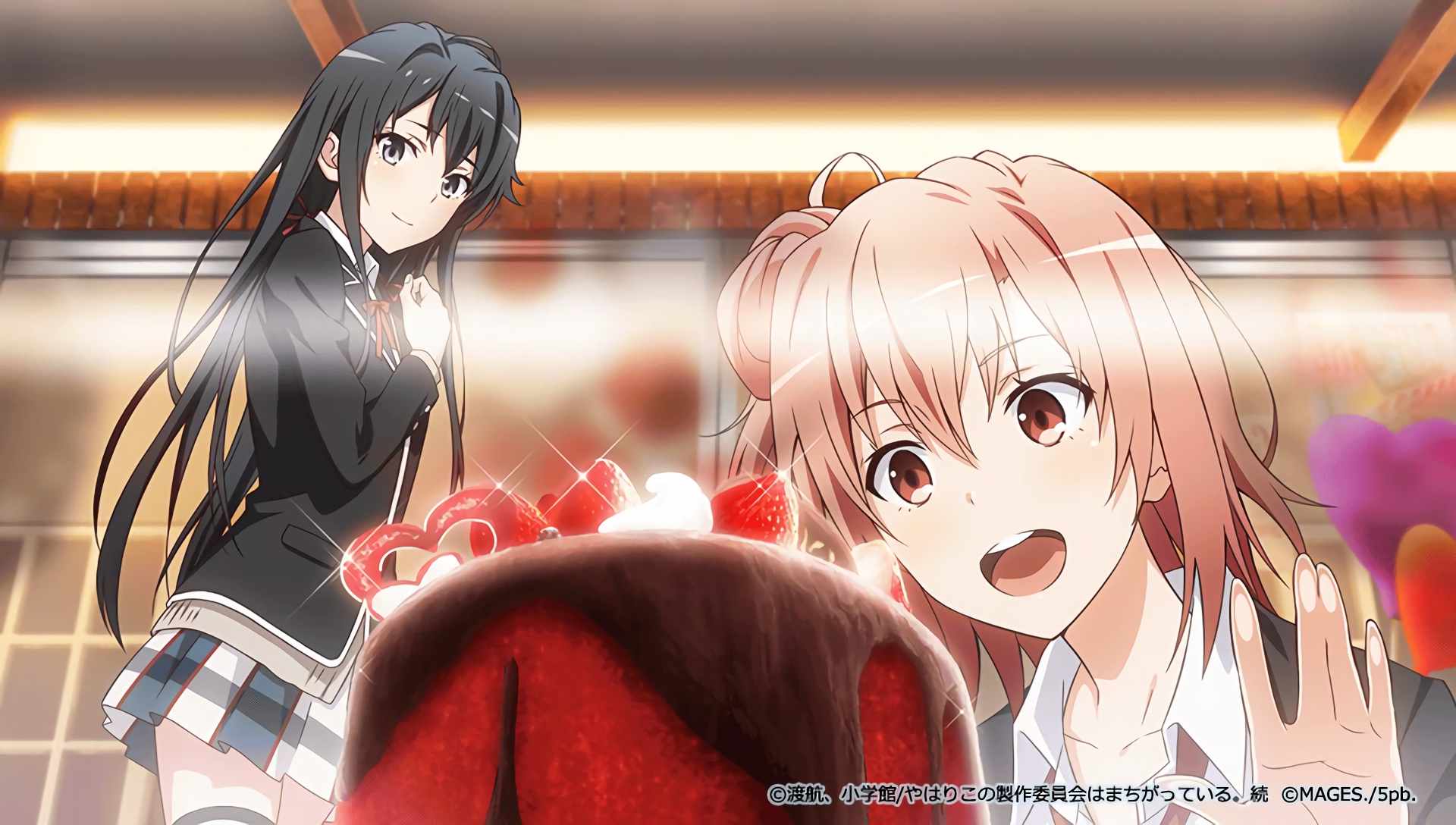 Descarga gratuita de fondo de pantalla para móvil de Animado, Yui Yuigahama, Yahari Ore No Seishun Love Come Wa Machigatteiru, Yukino Yukinoshita.
