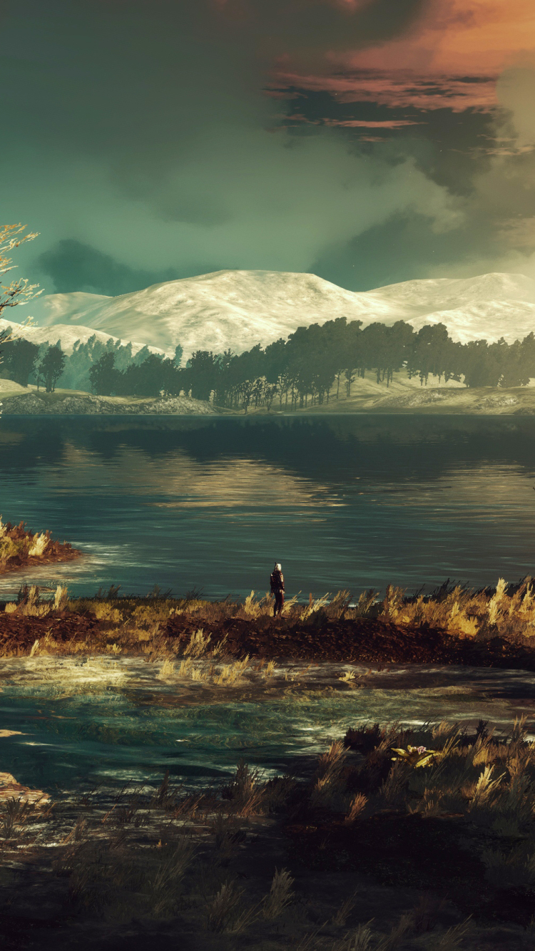Handy-Wallpaper Landschaft, Computerspiele, Der Hexer, Geralt Von Riva, The Witcher 3: Wild Hunt kostenlos herunterladen.