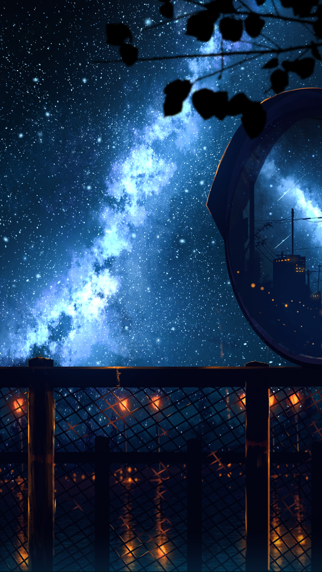 Download mobile wallpaper Anime, Sky, Stars, Night for free.