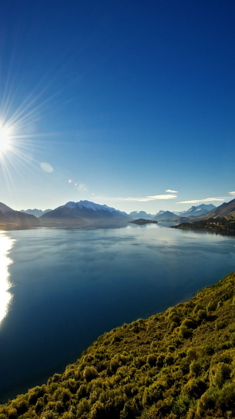 Descarga gratuita de fondo de pantalla para móvil de Paisaje, Sol, Amanecer, Lagos, Lago, Reflexión, Pintoresco, Escénico, Tierra/naturaleza, Reflejo.