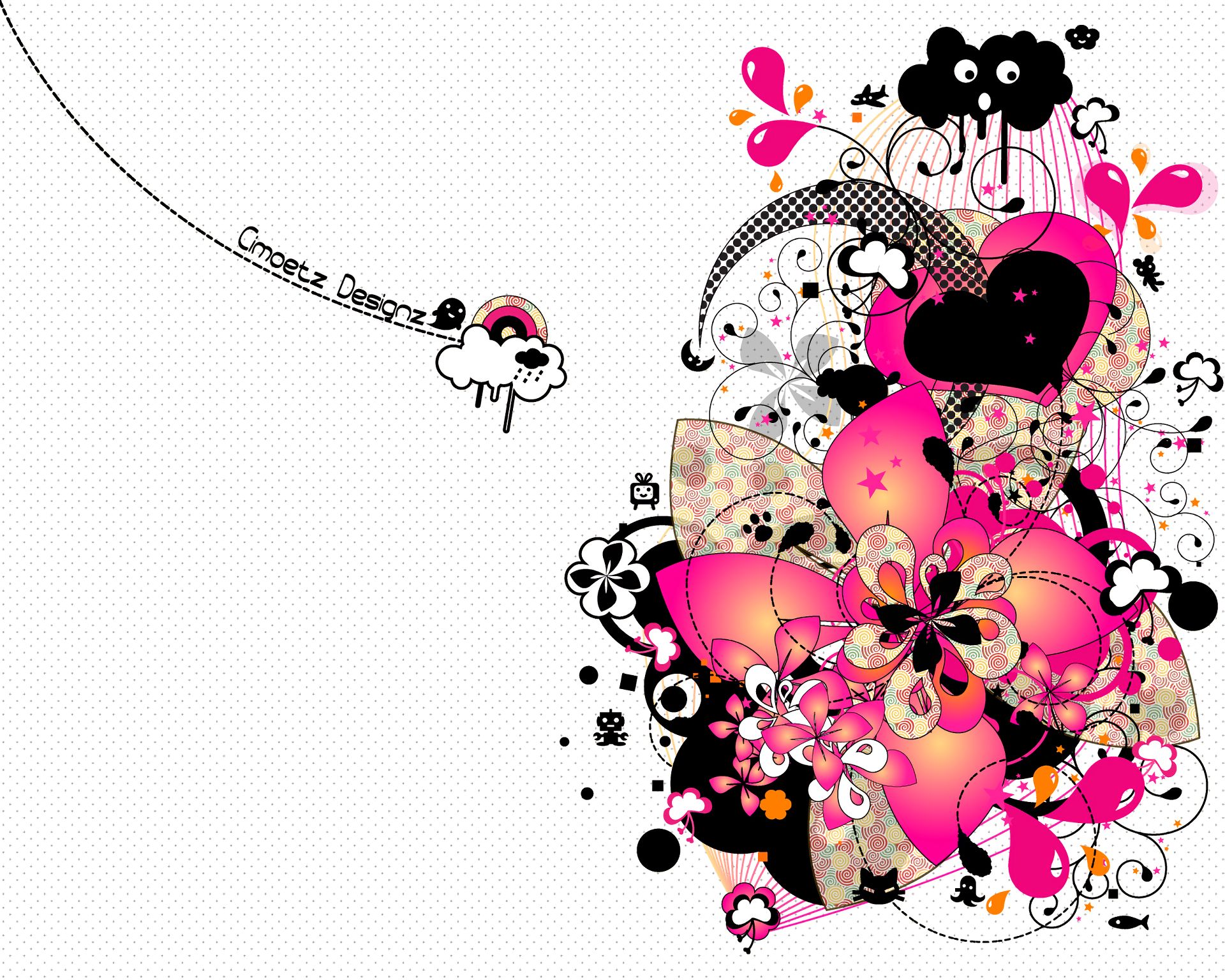 Download mobile wallpaper Pink, Design, Heart, Artistic for free.
