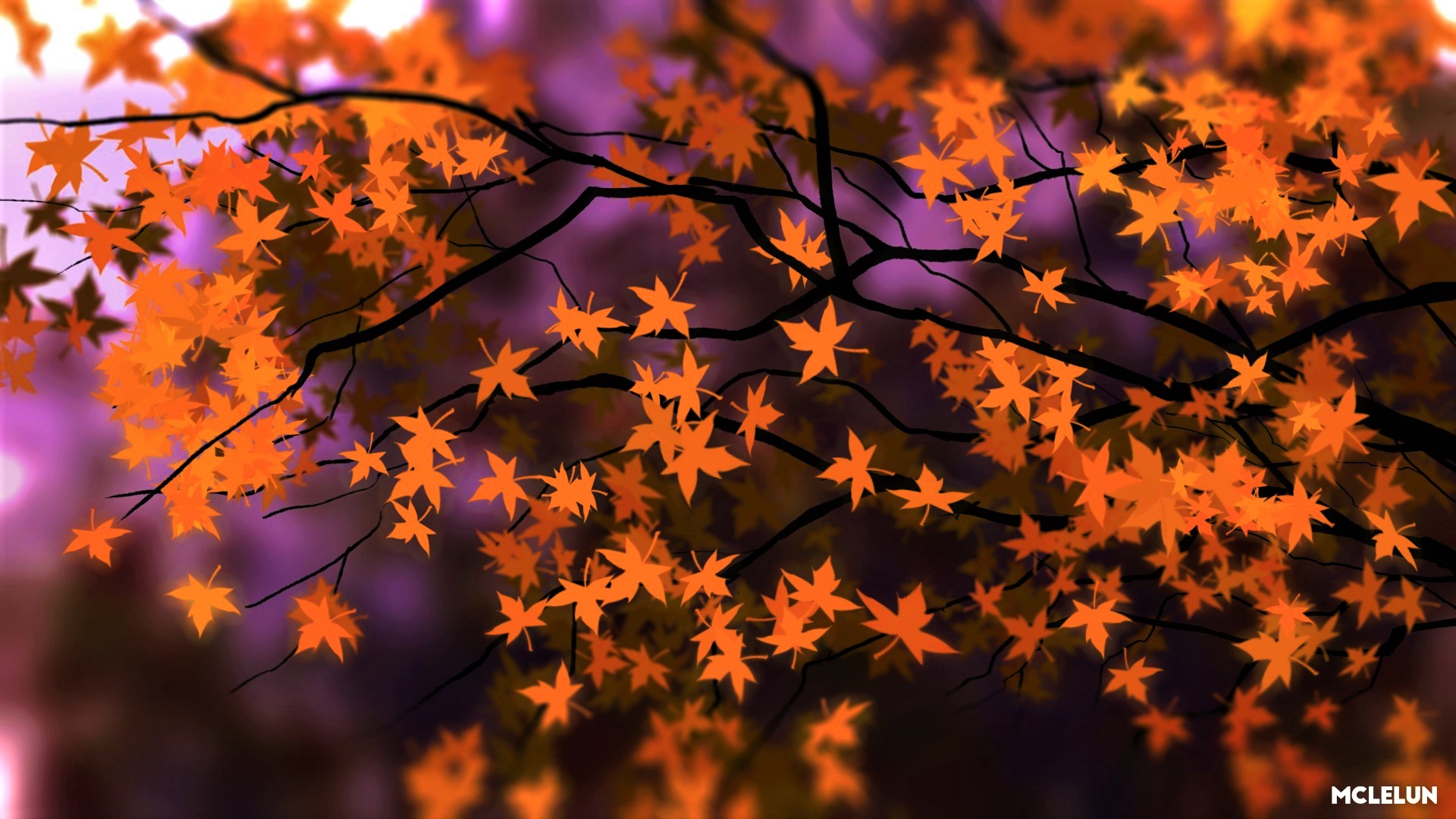 Скачать обои бесплатно Осень, Лист, Кленовый Лист, Земля/природа, Оранжевый Цвет) картинка на рабочий стол ПК