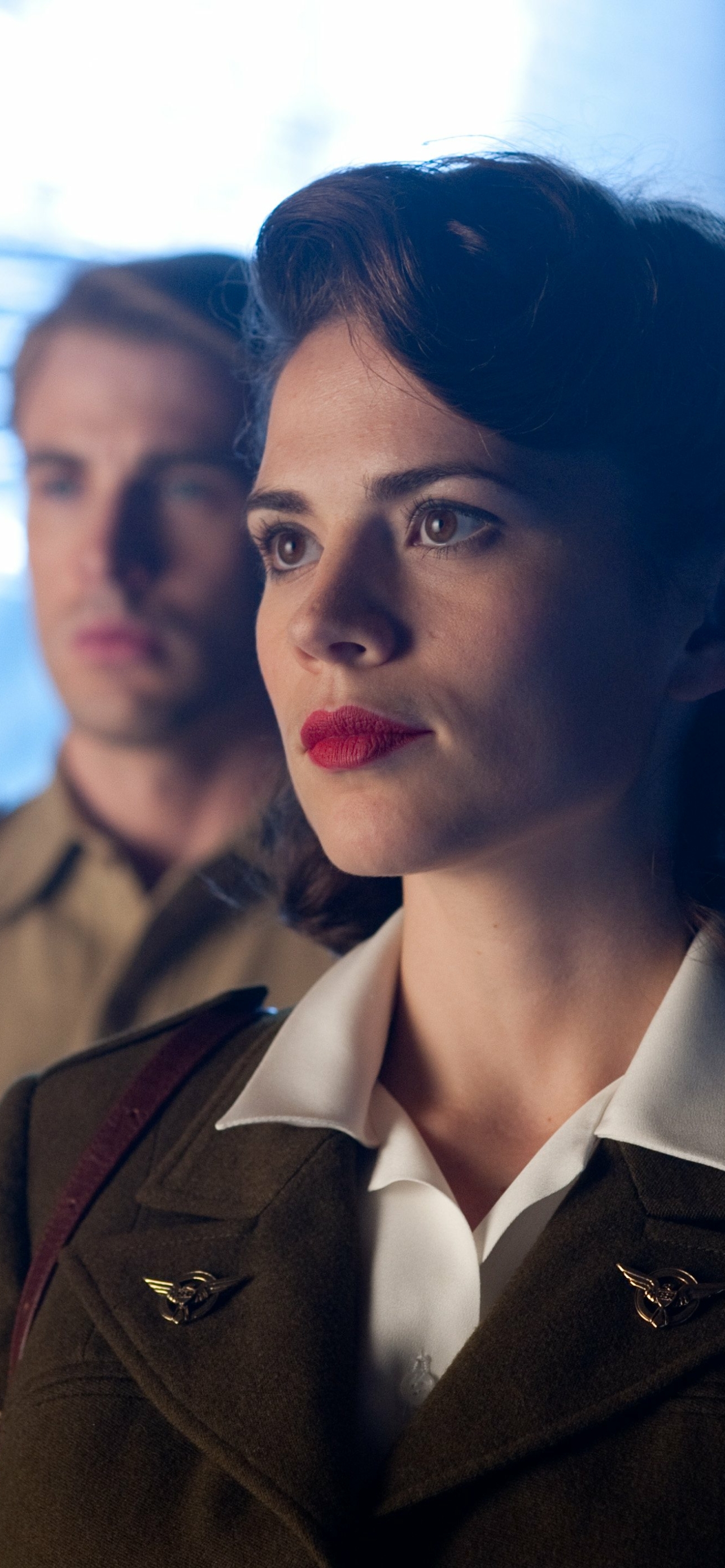 peggy carter, movie, captain america: the first avenger, hayley atwell, chris evans, captain america, steve rogers