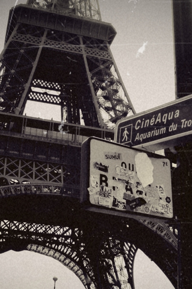 Descarga gratuita de fondo de pantalla para móvil de Torre Eiffel, Blanco Y Negro, Fotografía.