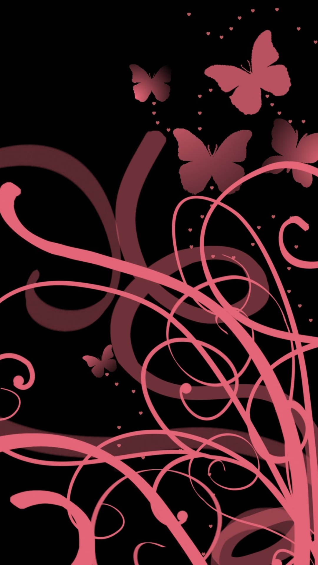 Download mobile wallpaper Pink, Butterfly, Design, Artistic for free.