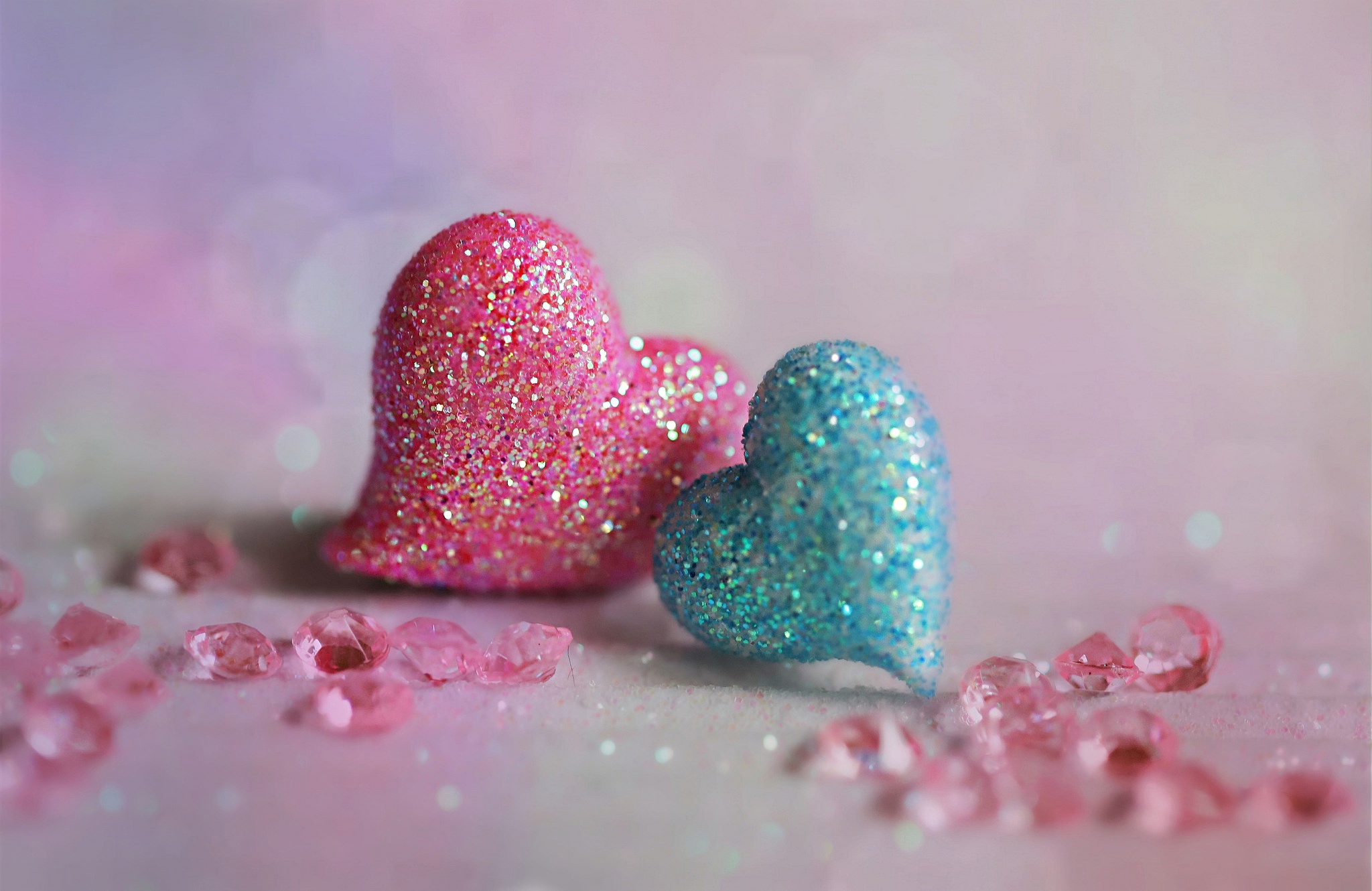 Download mobile wallpaper Love, Heart, Artistic, Crystal for free.