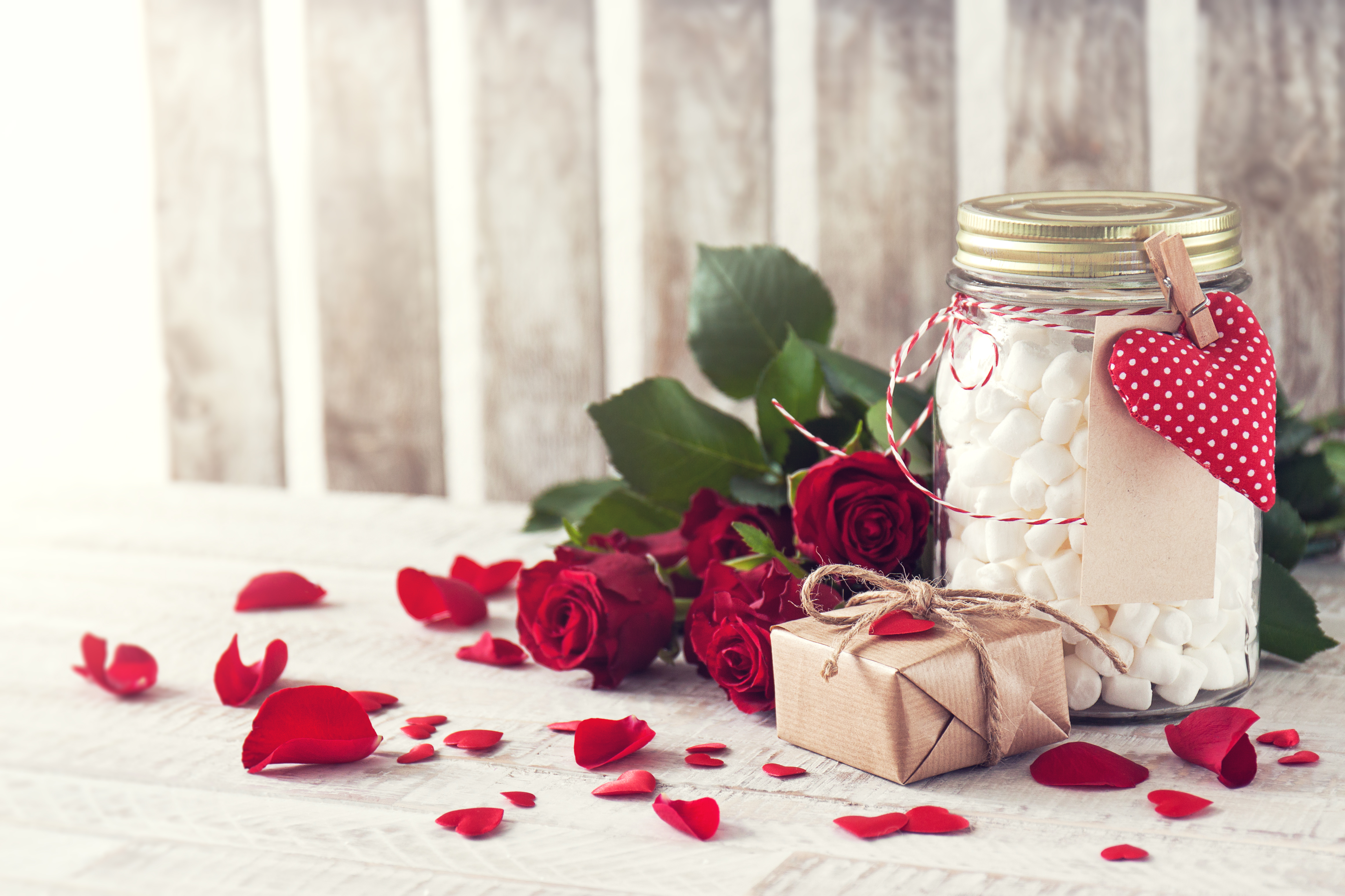 Download mobile wallpaper Valentine's Day, Still Life, Rose, Holiday, Gift, Heart, Petal, Red Rose, Red Flower for free.