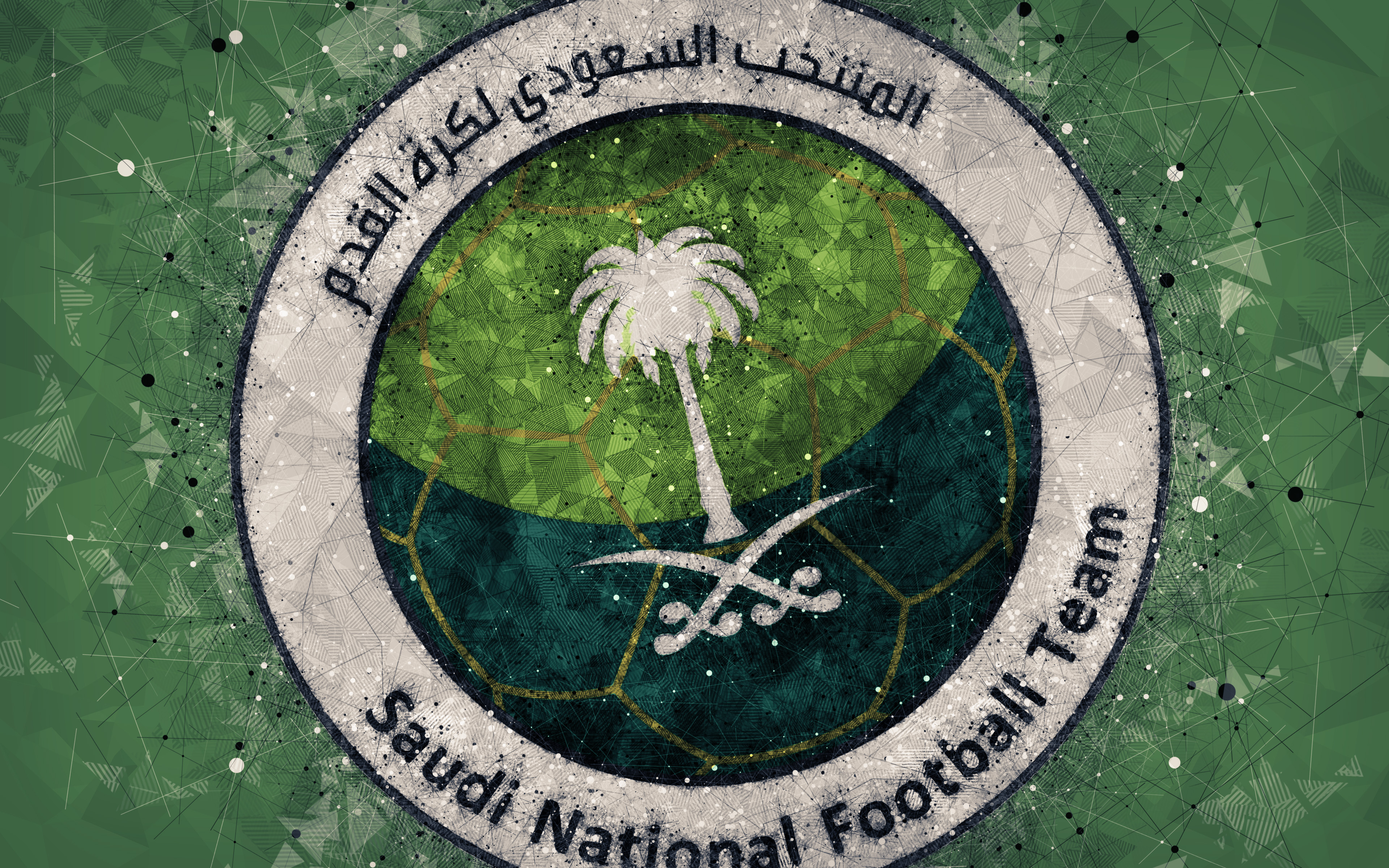 451581 скачать обои сборная саудовской аравии по футболу, виды спорта, эмблема, лого, саудовская аравия, футбол, футбольный - заставки и картинки бесплатно