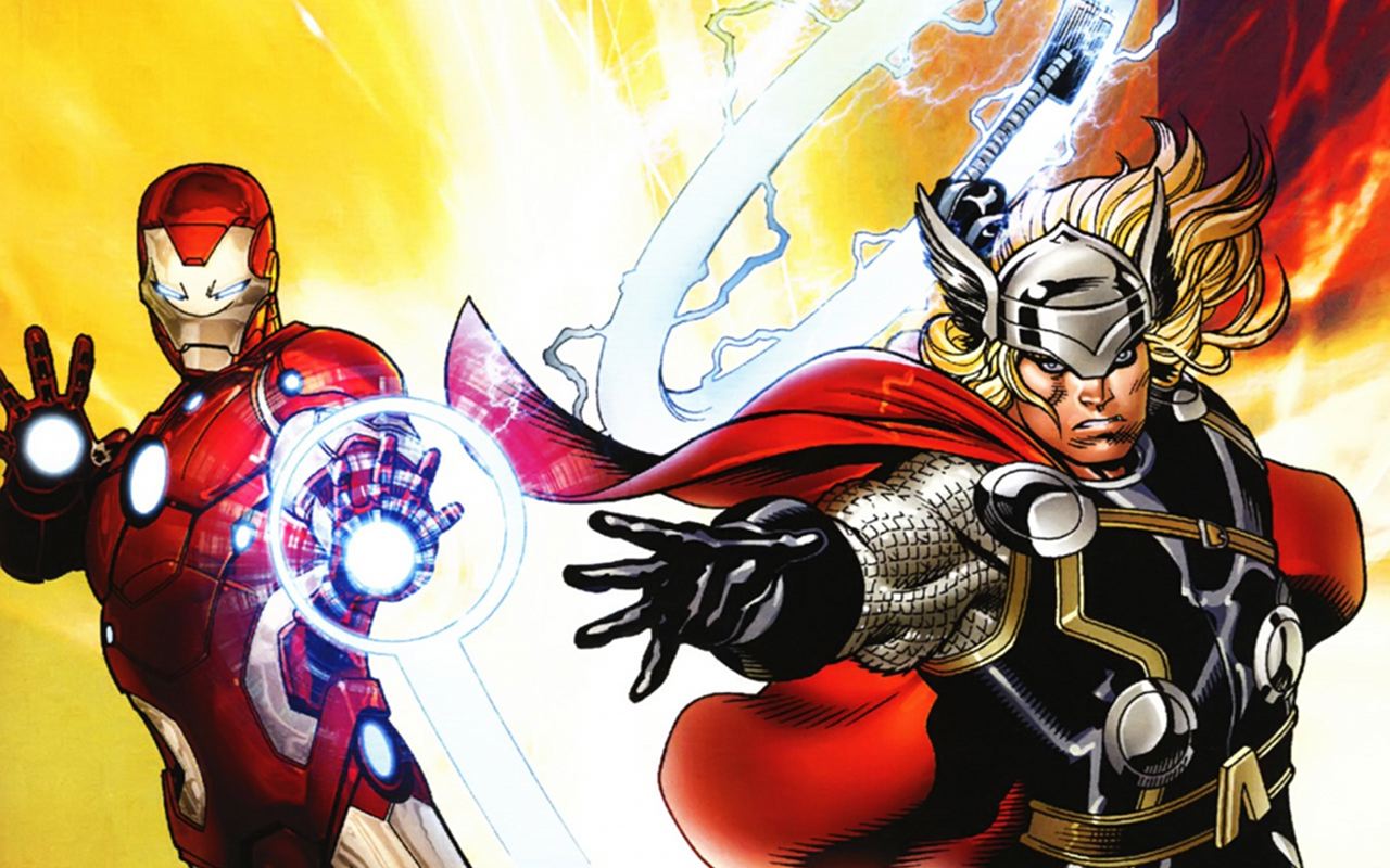 Download mobile wallpaper Iron Man, Avengers, Comics, Thor, Marvel Comics for free.