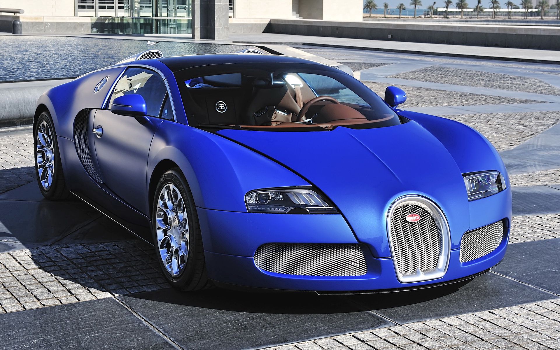 60851 descargar imagen bugatti, coches, azul, vista frontal, superdeportivo, veyron: fondos de pantalla y protectores de pantalla gratis