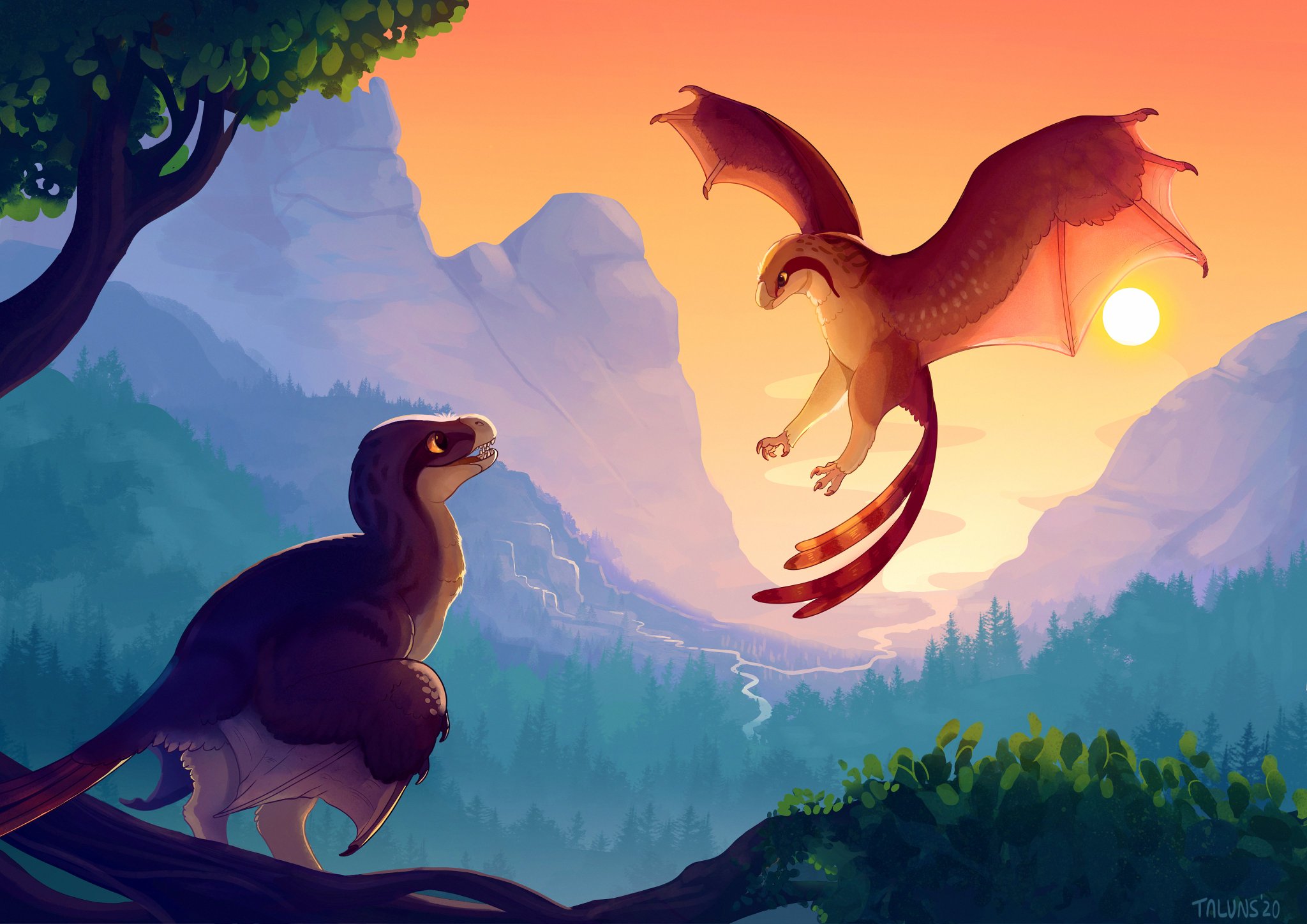 Free download wallpaper Dinosaurs, Forest, Animal, Dinosaur on your PC desktop
