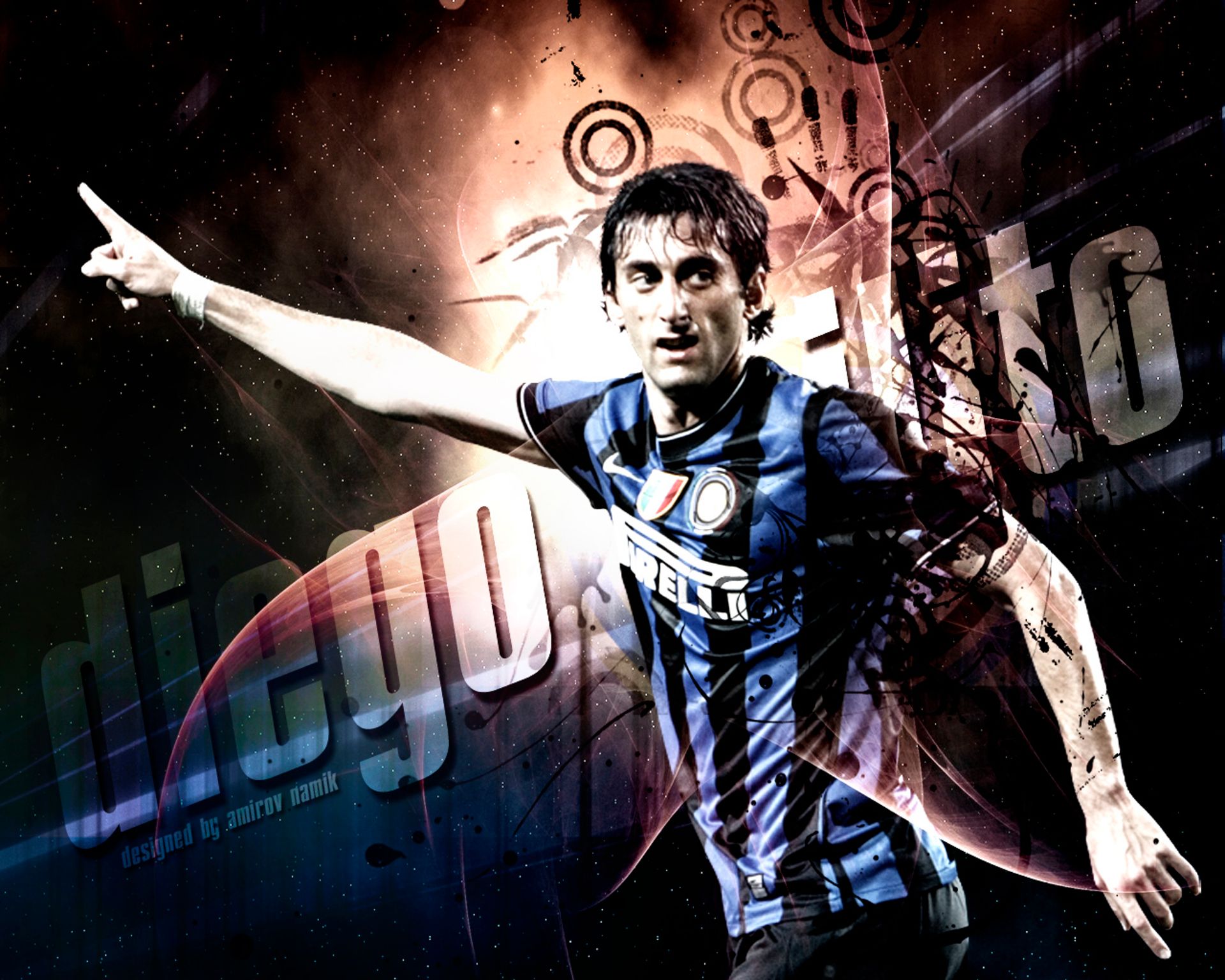 Download mobile wallpaper Sports, Soccer, Inter Milan, Diego Milito for free.