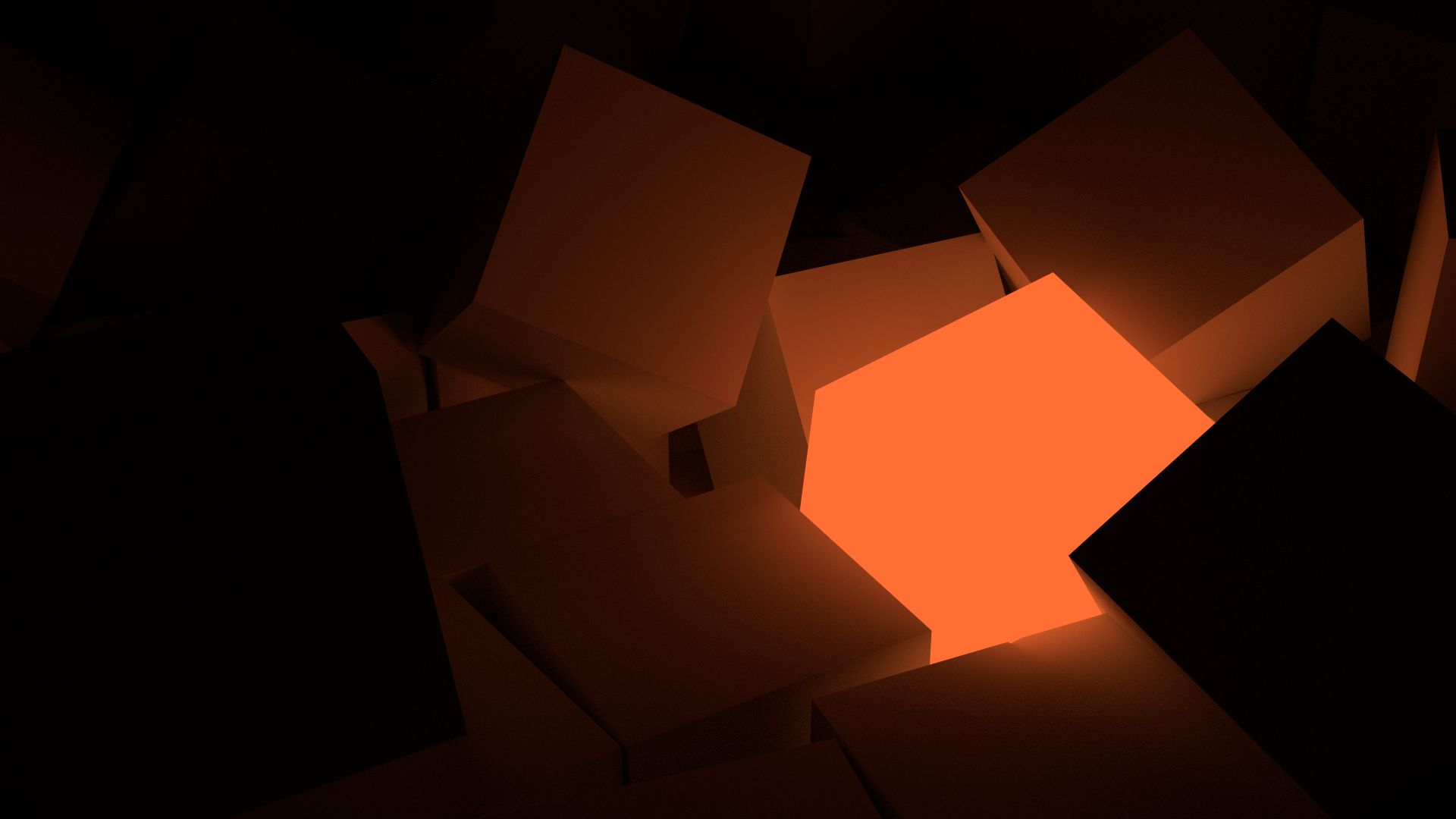 Free download wallpaper Abstract, Cube, Orange (Color) on your PC desktop