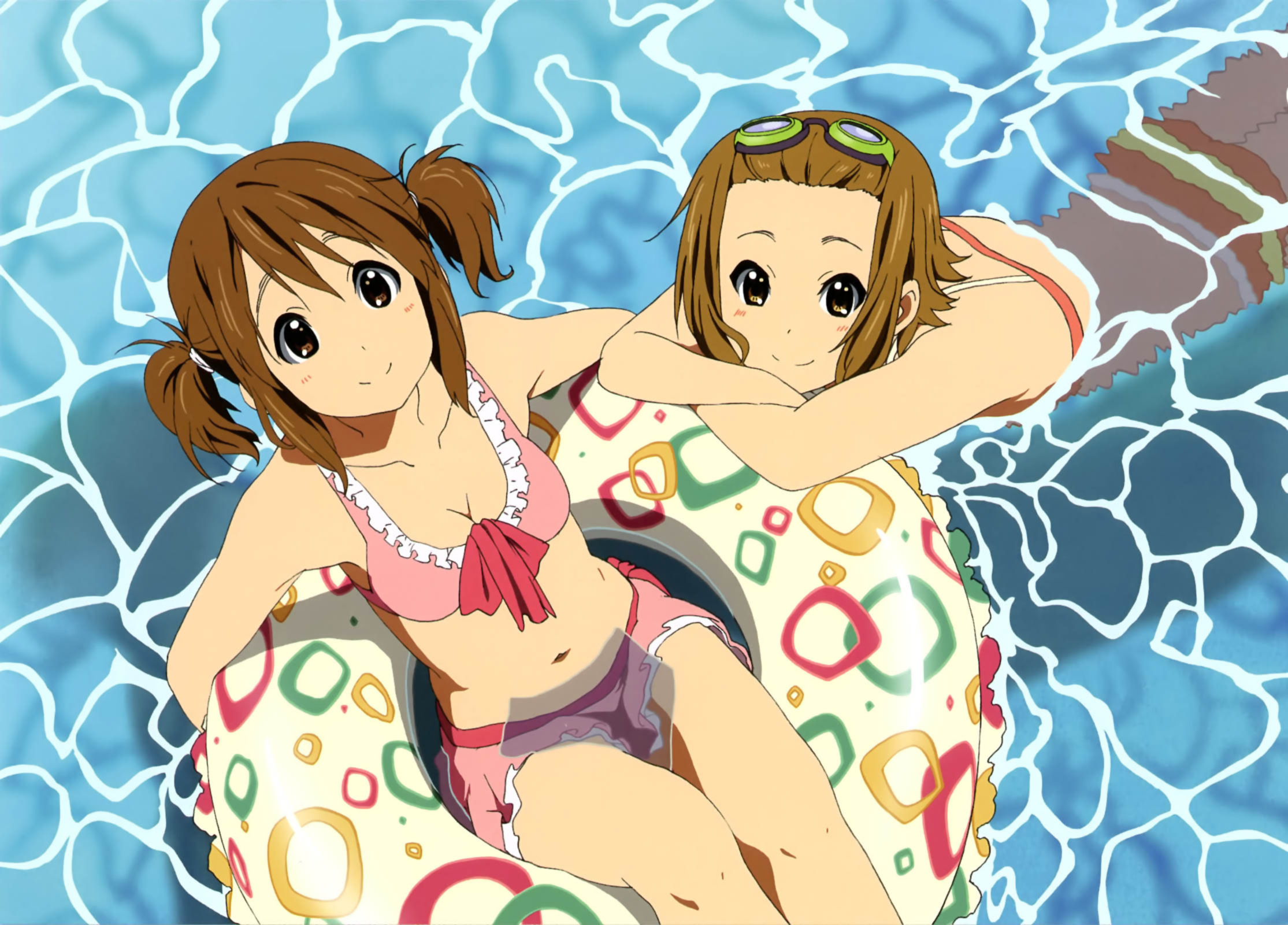 Laden Sie das Animes, K On!, Ritsu Tainaka, Yui Hirasawa-Bild kostenlos auf Ihren PC-Desktop herunter