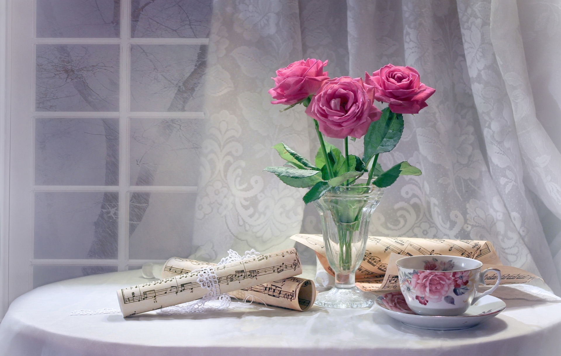 735090 baixar papel de parede rosa, fotografia, natureza morta, rosa rosa, xícara de chá - protetores de tela e imagens gratuitamente
