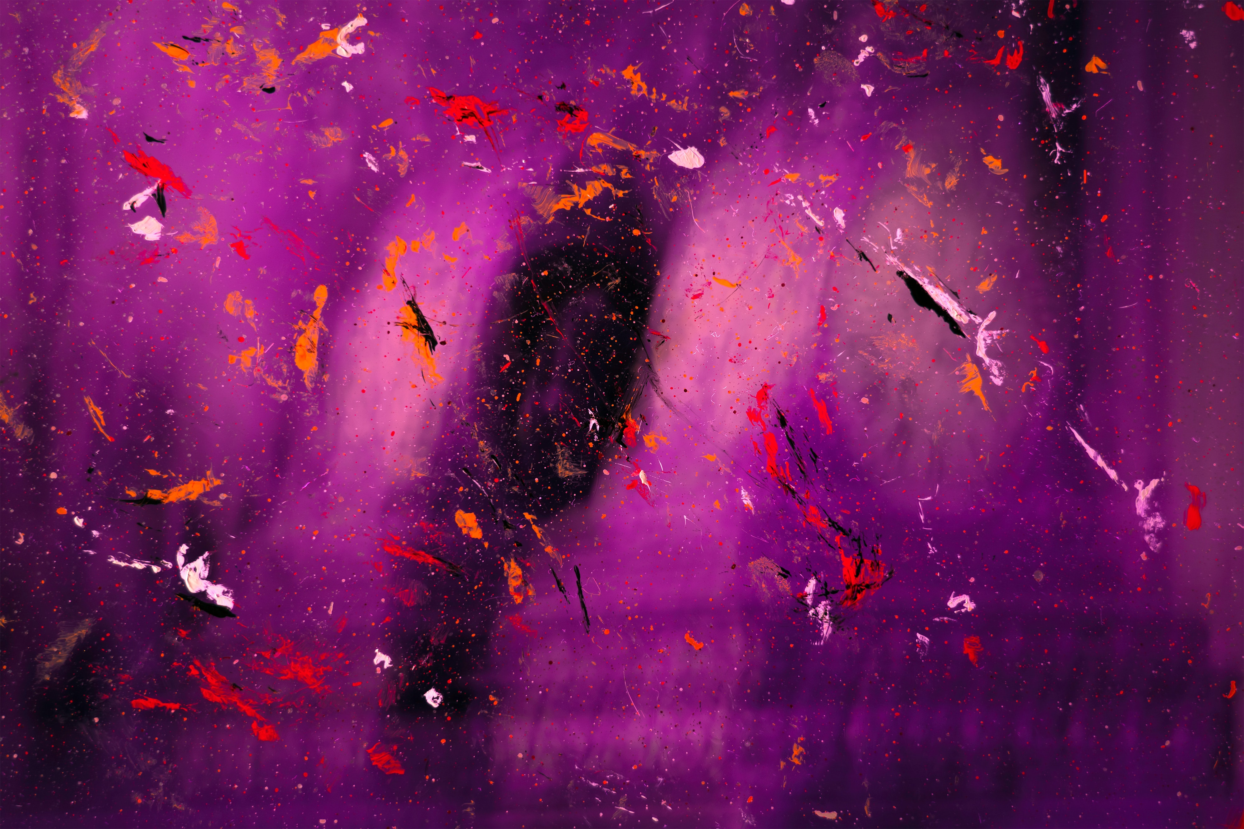 purple, abstract, violet, paint, surface, glass, stains, spots