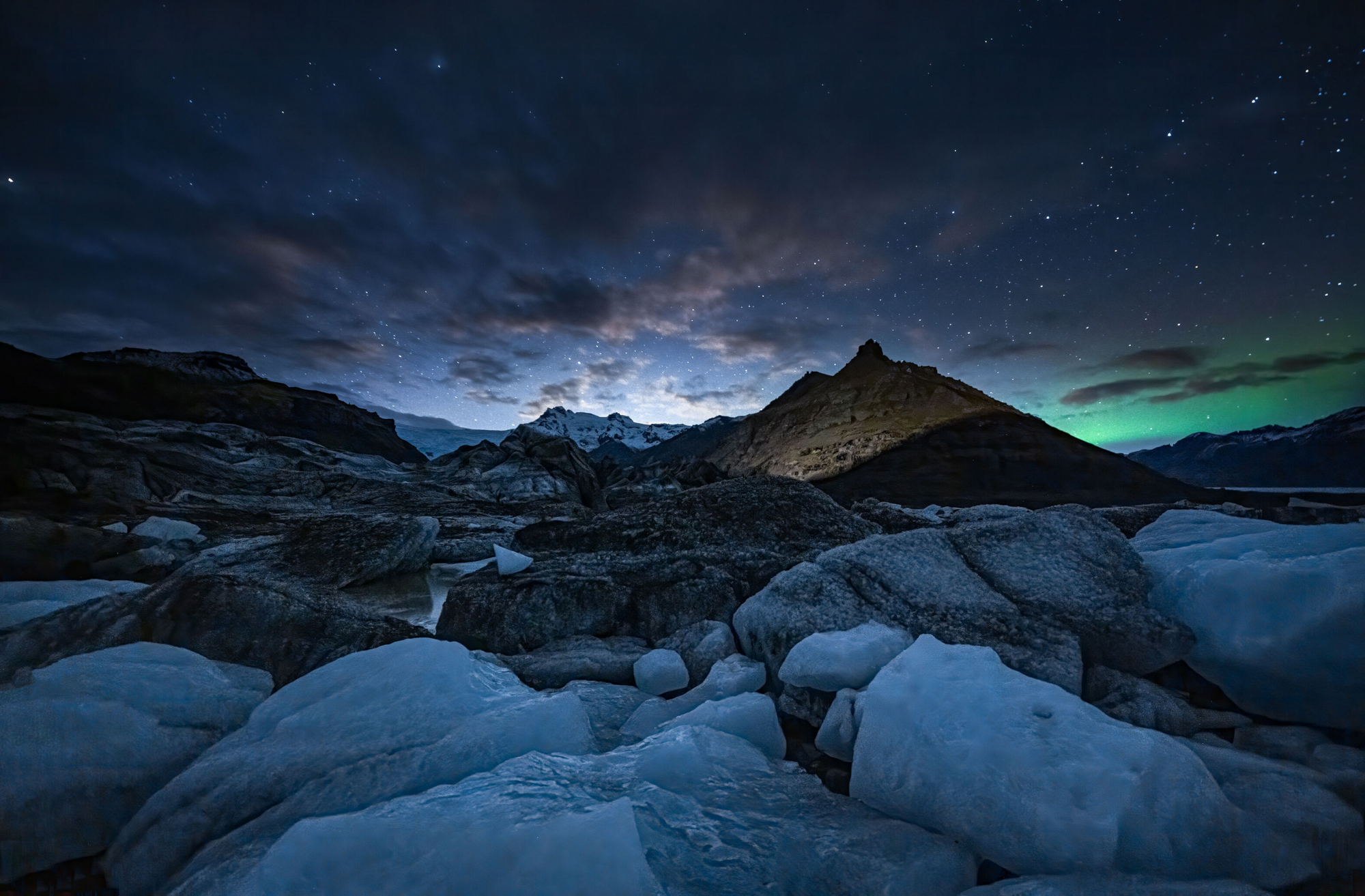 Laden Sie das Winter, Eis, Sterne, Gebirge, Wolke, Nacht, Erde/natur, Nordlicht-Bild kostenlos auf Ihren PC-Desktop herunter