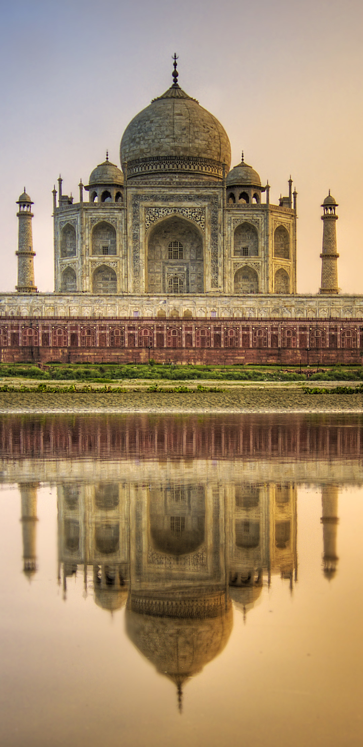 Téléchargez des papiers peints mobile Taj Mahal, Réflexion, Inde, Agra, Les Monuments, Construction Humaine, Réflection, Uttar Pradesh gratuitement.