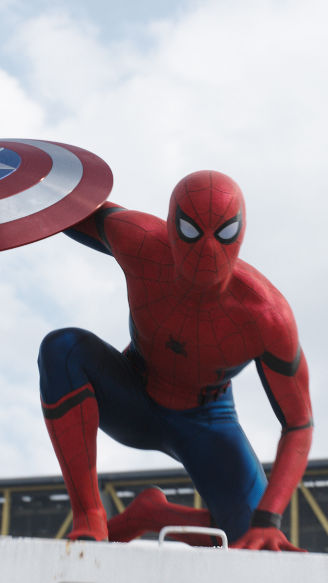 Descarga gratuita de fondo de pantalla para móvil de Película, Películas, Capitan América, Hombre Araña, Capitán América: Civil War.
