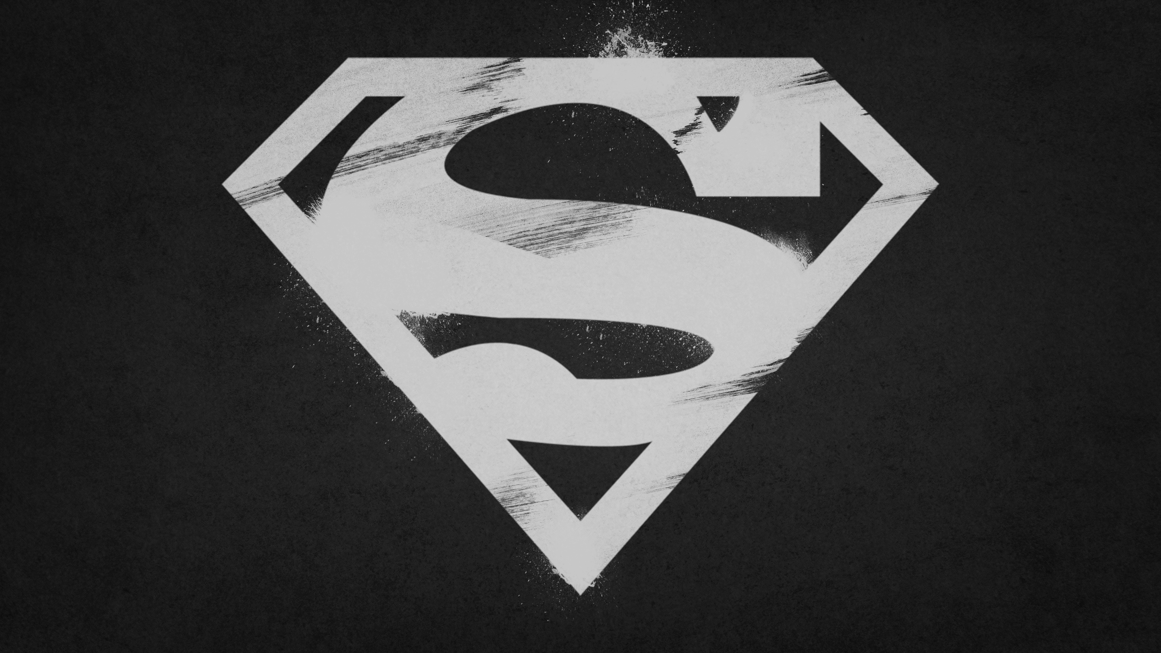 Free download wallpaper Superman, Symbol, Comics, Black & White on your PC desktop
