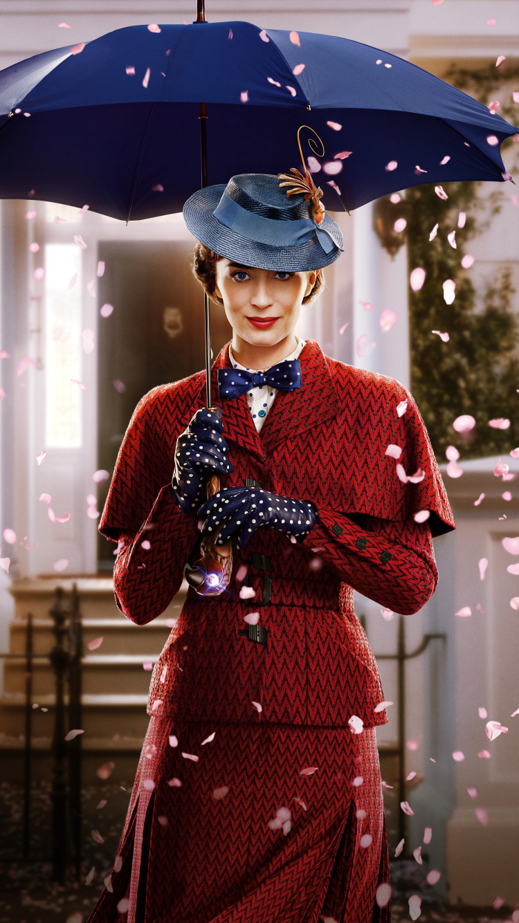 Descarga gratuita de fondo de pantalla para móvil de Películas, Emily Blunt, El Regreso De Mary Poppins.