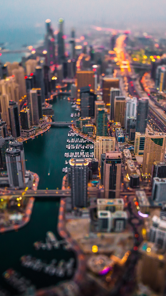 Download mobile wallpaper City, Skyscraper, Building, Dubai, Cityscape, Photography, United Arab Emirates, Tilt Shift for free.