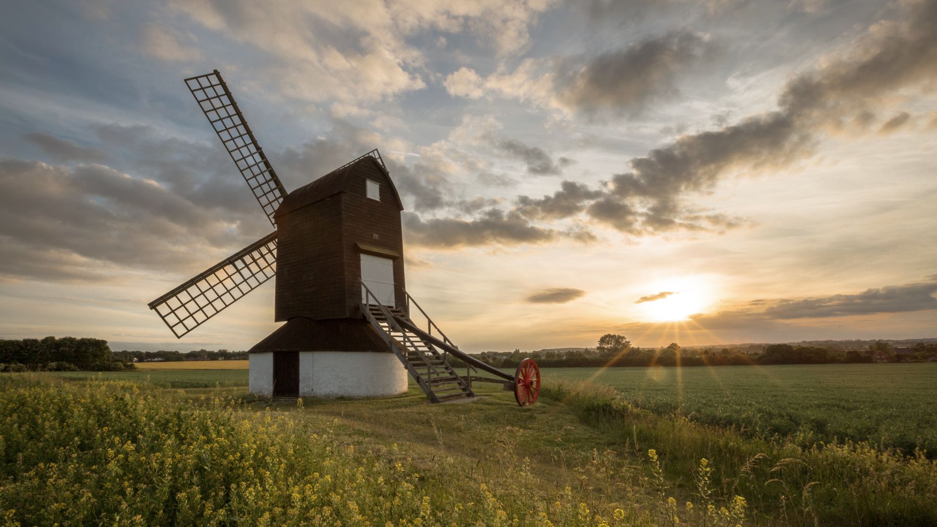 Free download wallpaper Windmill, Man Made on your PC desktop