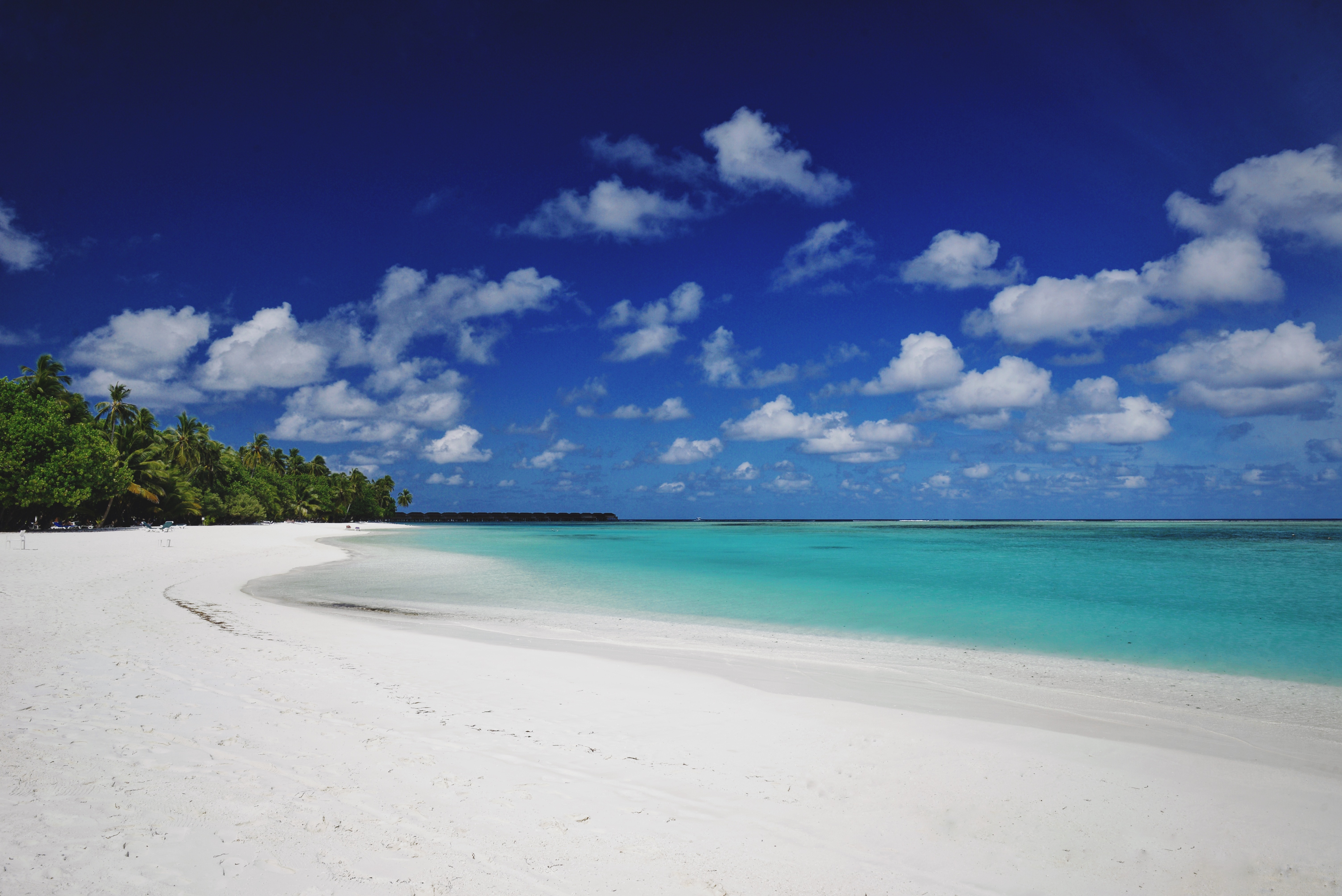 Скачати мобільні шпалери Острів, Тропічний, Природа, Пальми, Пісок, Мальдіви, Пляж безкоштовно.
