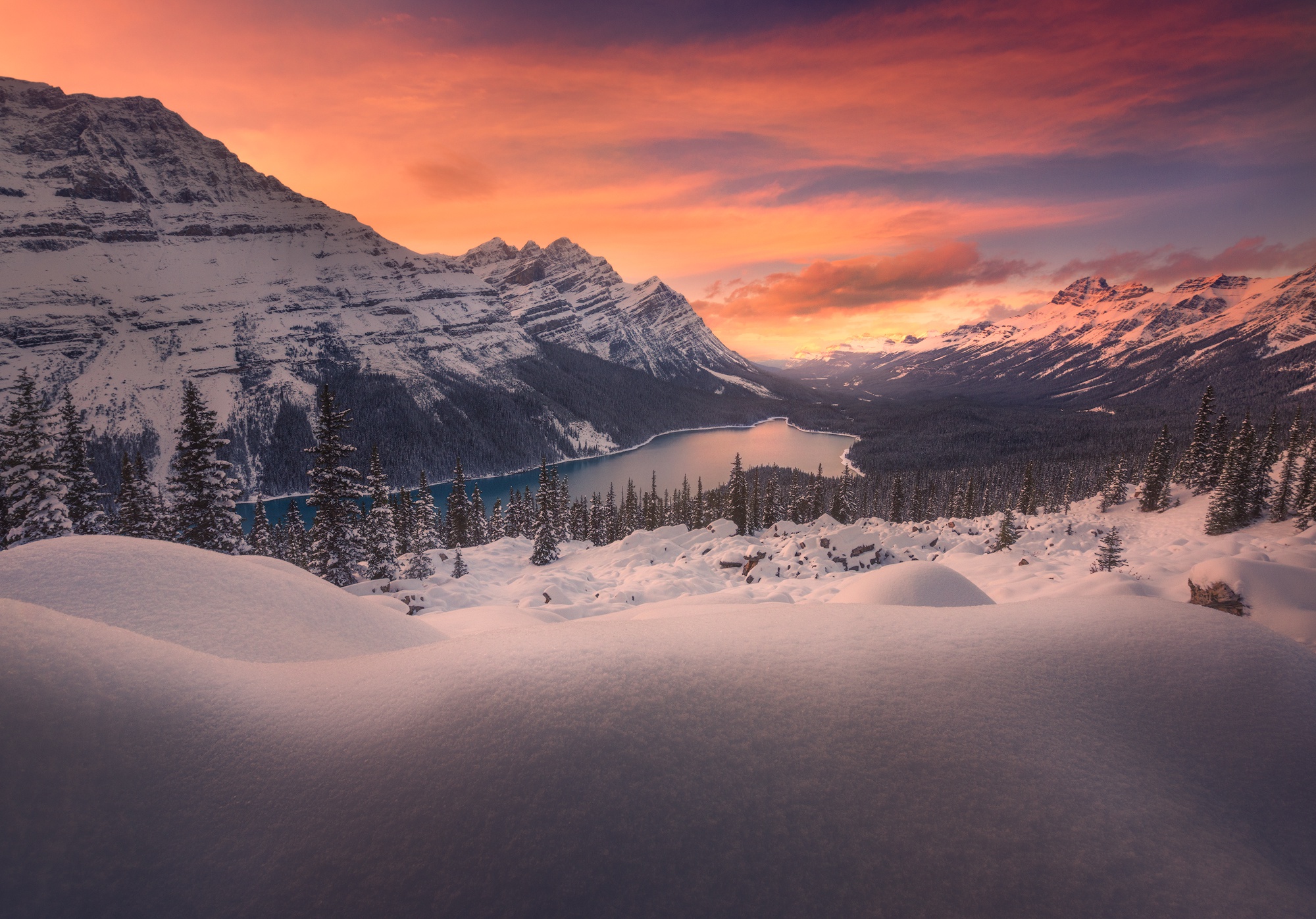 Descarga gratis la imagen Paisaje, Invierno, Naturaleza, Nieve, Montaña, Lago, Tierra/naturaleza en el escritorio de tu PC