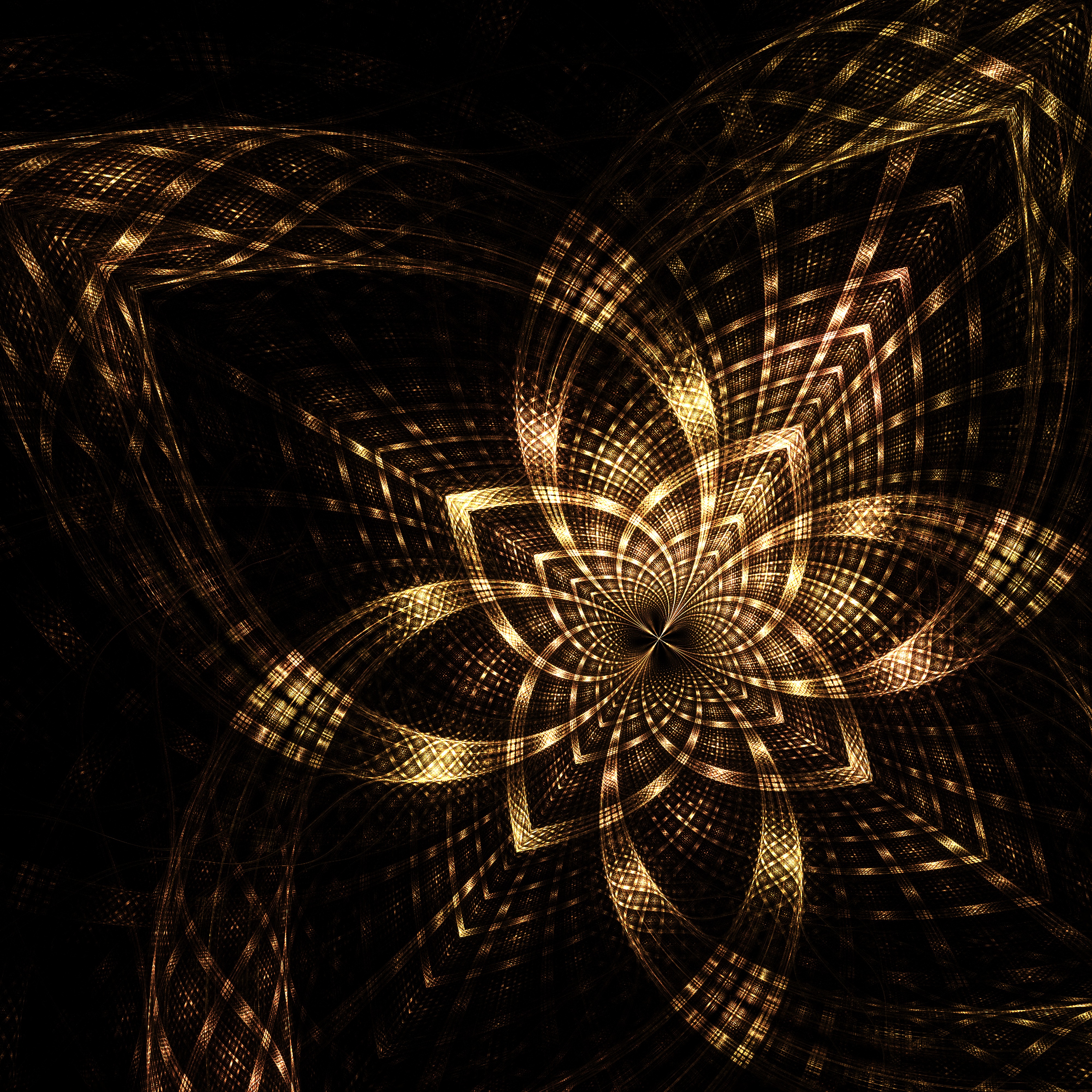 fractal, abstract, dispersion, glow, diffusion, dark, lines HD wallpaper