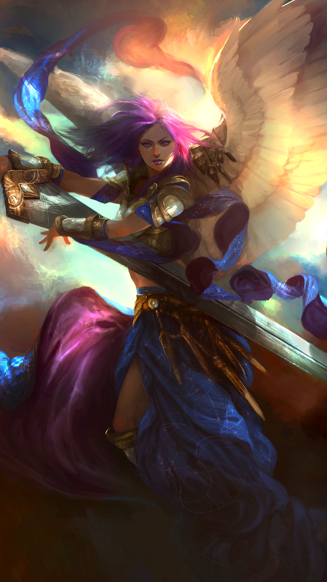 Download mobile wallpaper Fantasy, Angel Warrior for free.