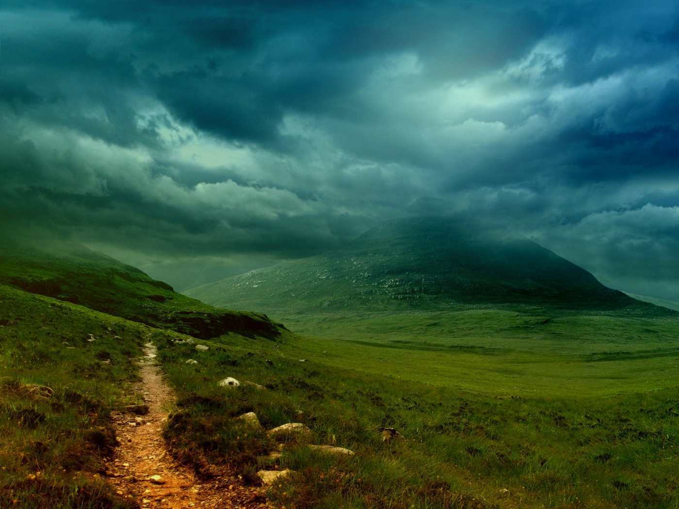 Free download wallpaper Landscape, Mountains, Clouds on your PC desktop