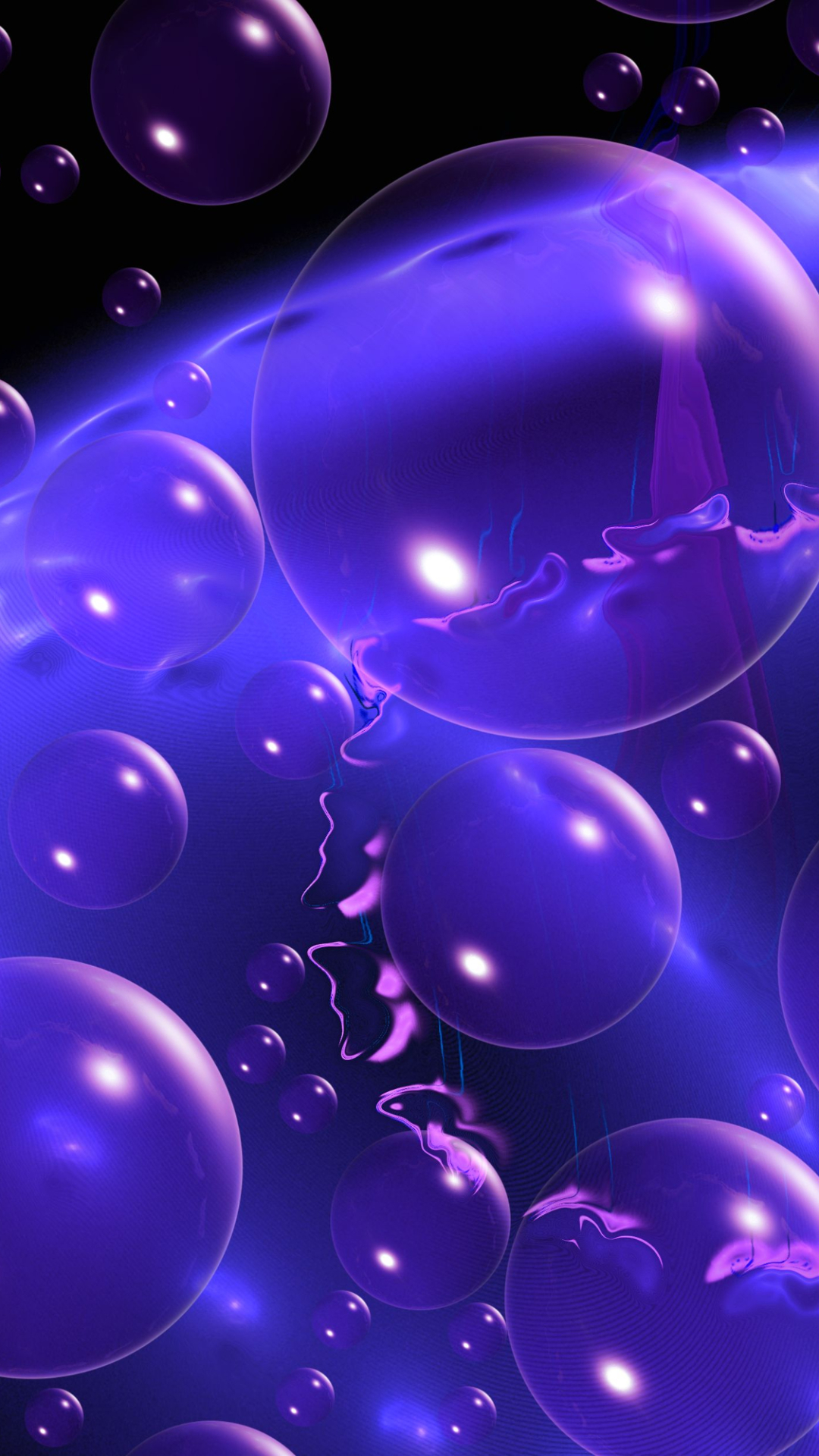 Скачать картинку Пузырь, Пурпурный, Абстрактные в телефон бесплатно.