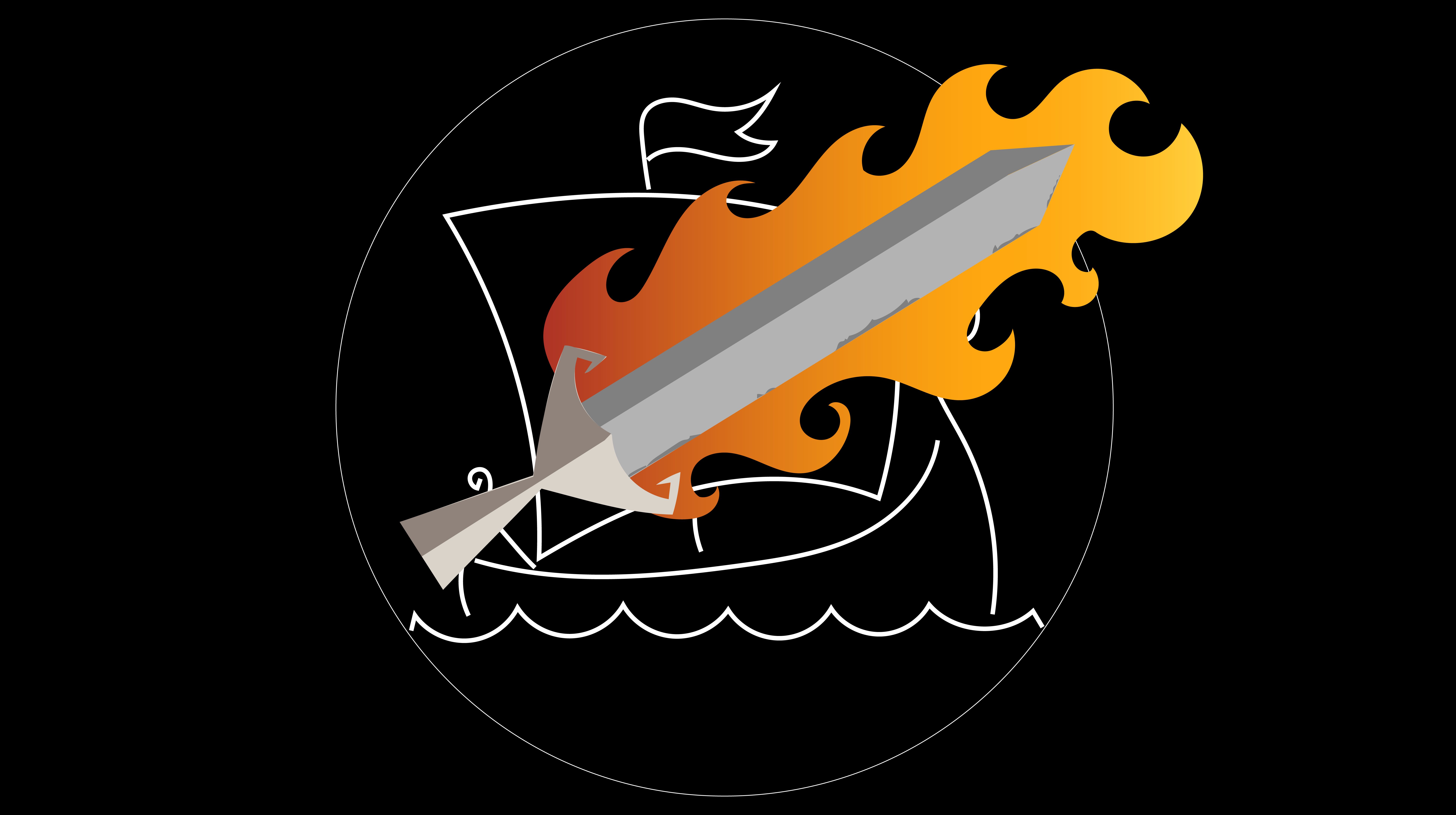 Laden Sie das Fantasie, Feuer, Schwert, Vikinger, Drakkar-Bild kostenlos auf Ihren PC-Desktop herunter