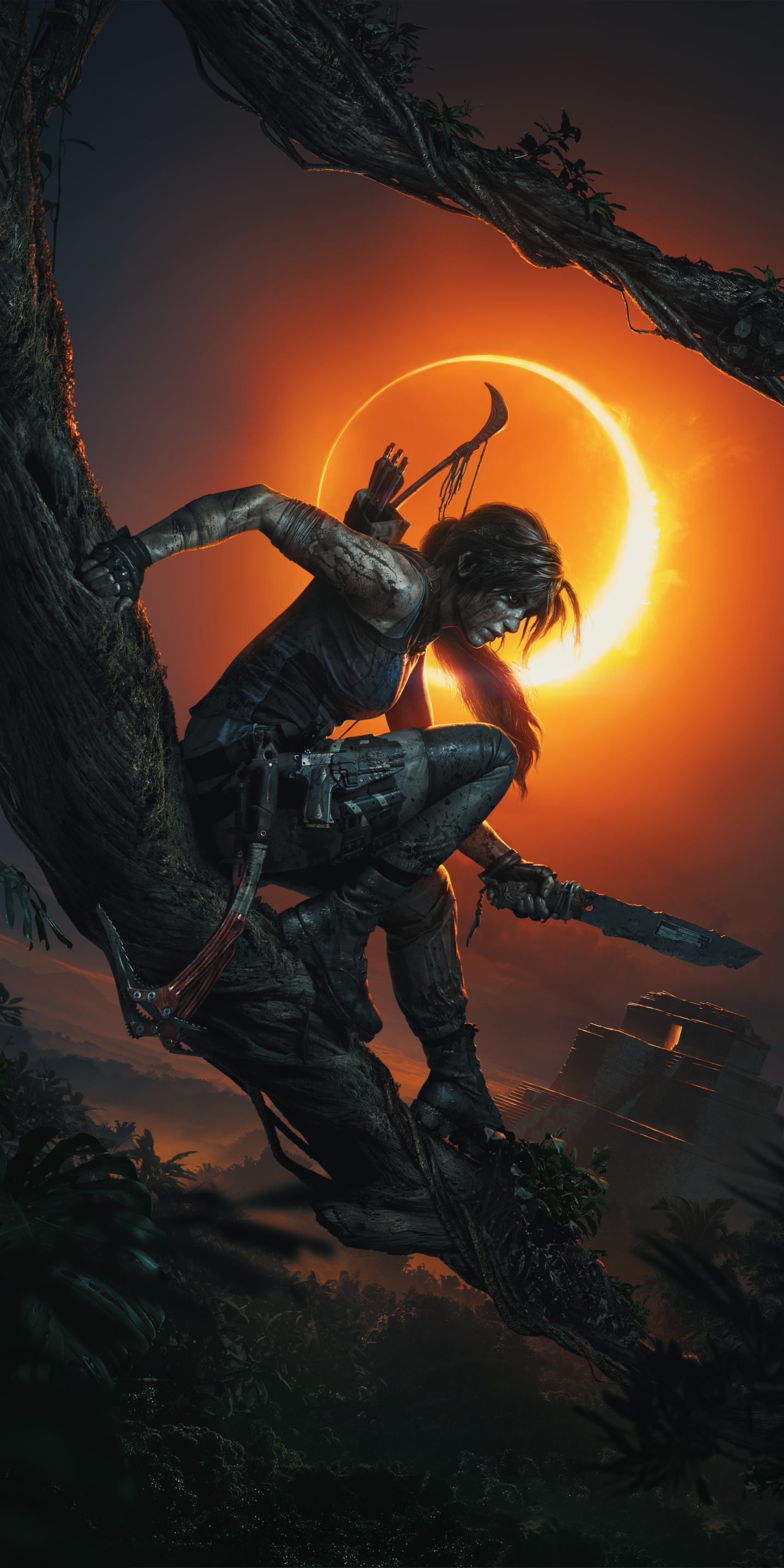 Free download wallpaper Night, Tomb Raider, Video Game, Woman Warrior, Lara Croft, Shadow Of The Tomb Raider on your PC desktop