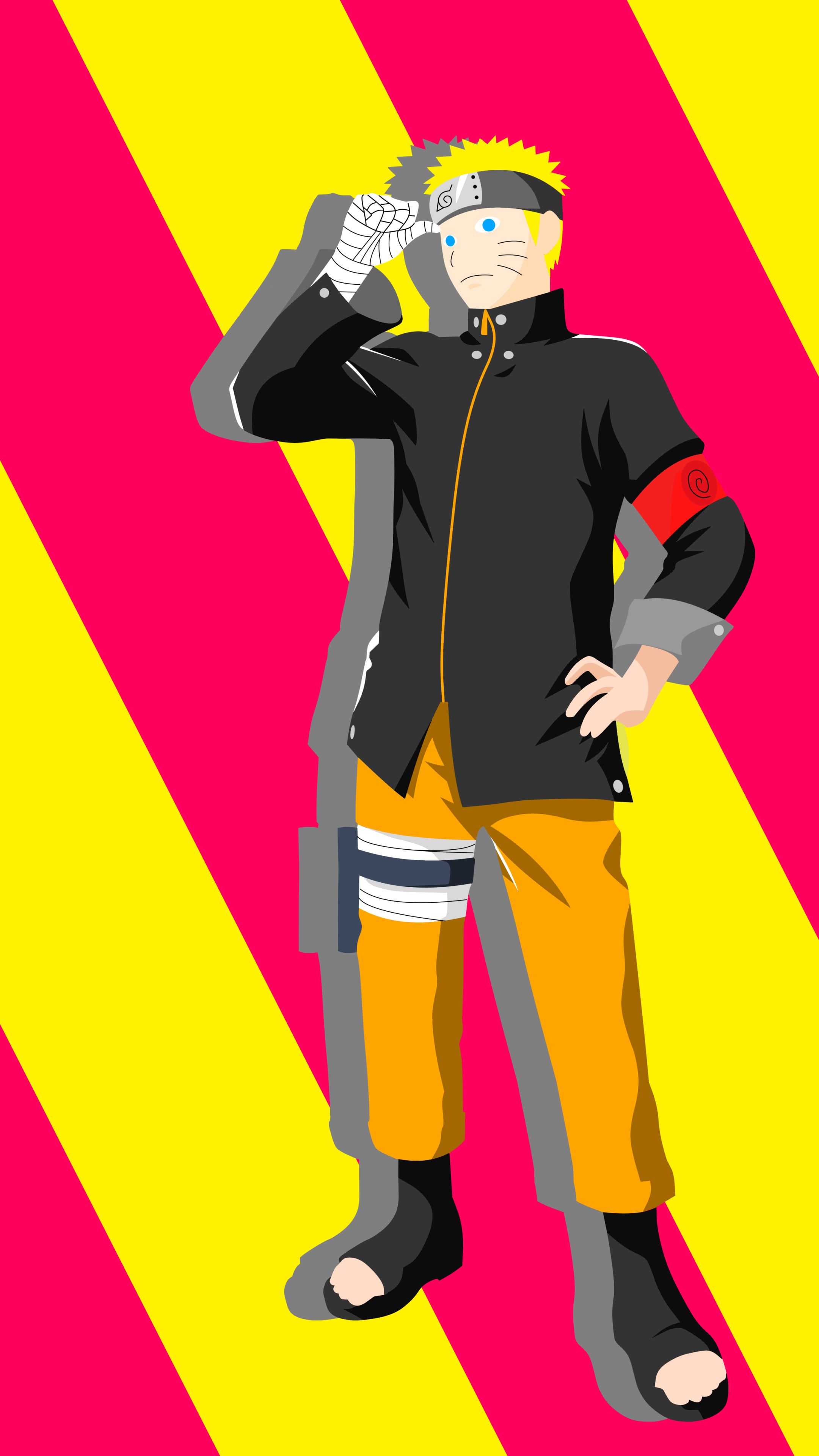 Handy-Wallpaper Naruto, Blond, Blondinen, Minimalistisch, Animes, Naruto Uzumaki kostenlos herunterladen.