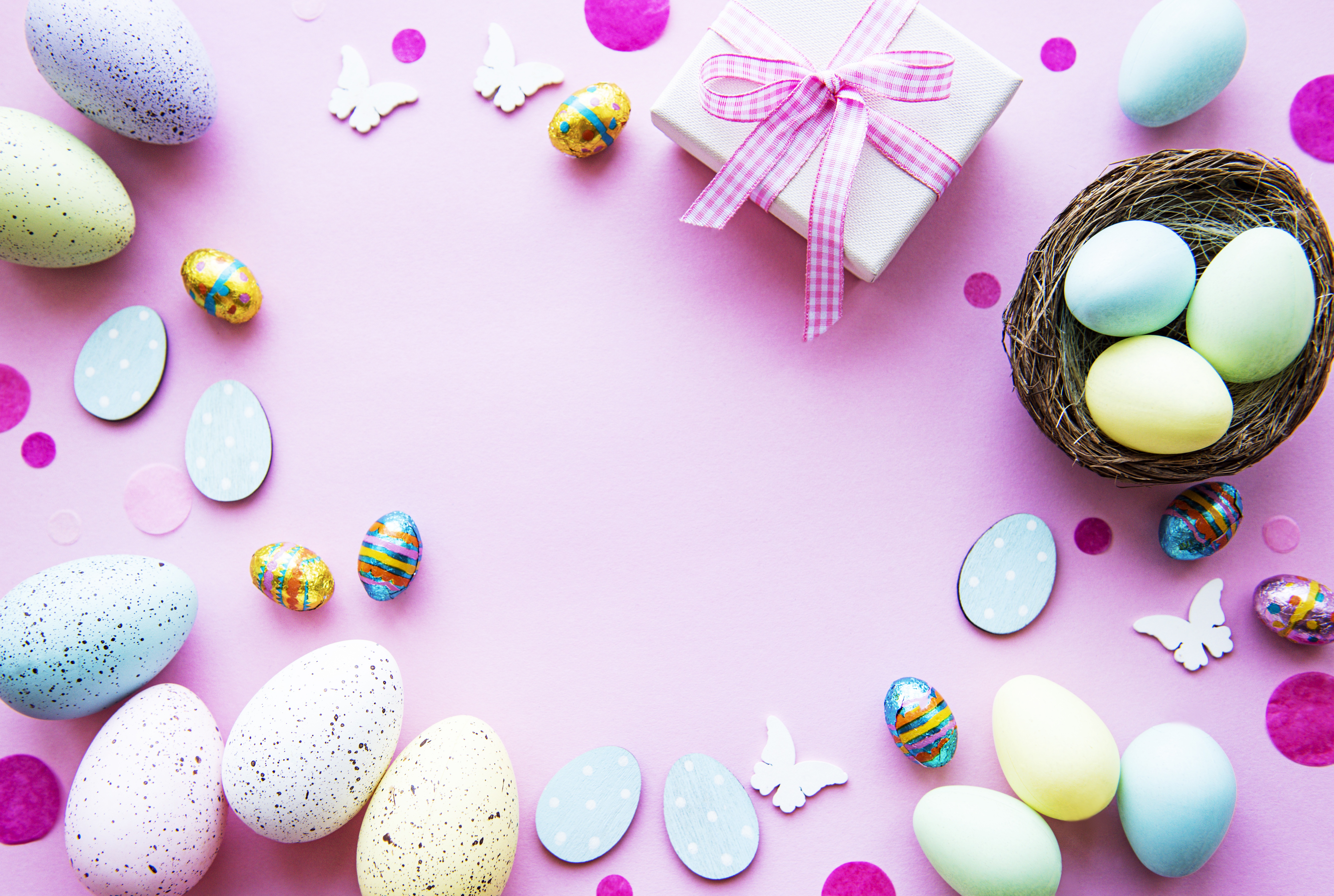 Download mobile wallpaper Easter, Still Life, Holiday, Gift, Easter Egg for free.