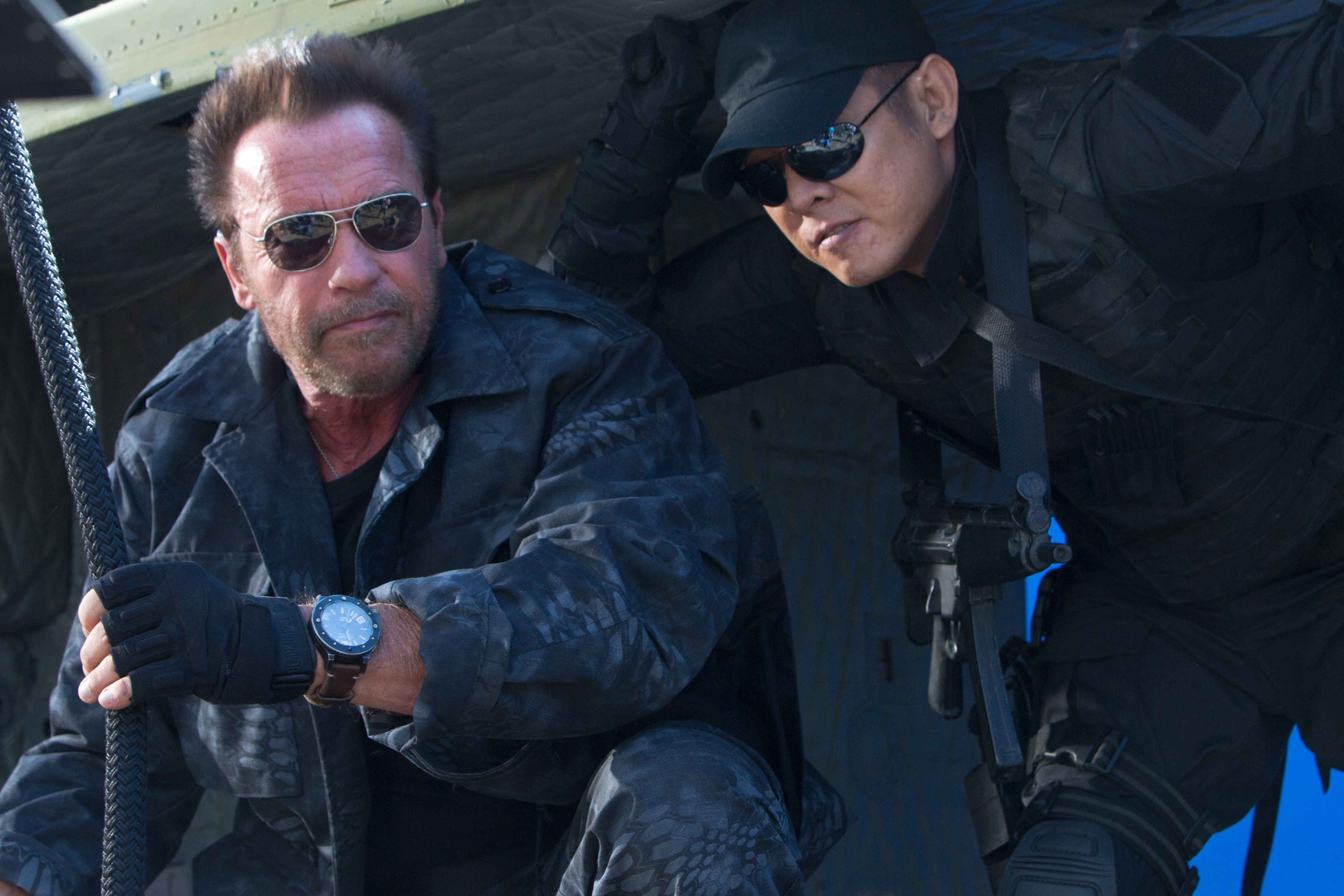 arnold schwarzenegger, movie, the expendables 3, jet li, trench (the expendables), yin yang (the expendables), the expendables
